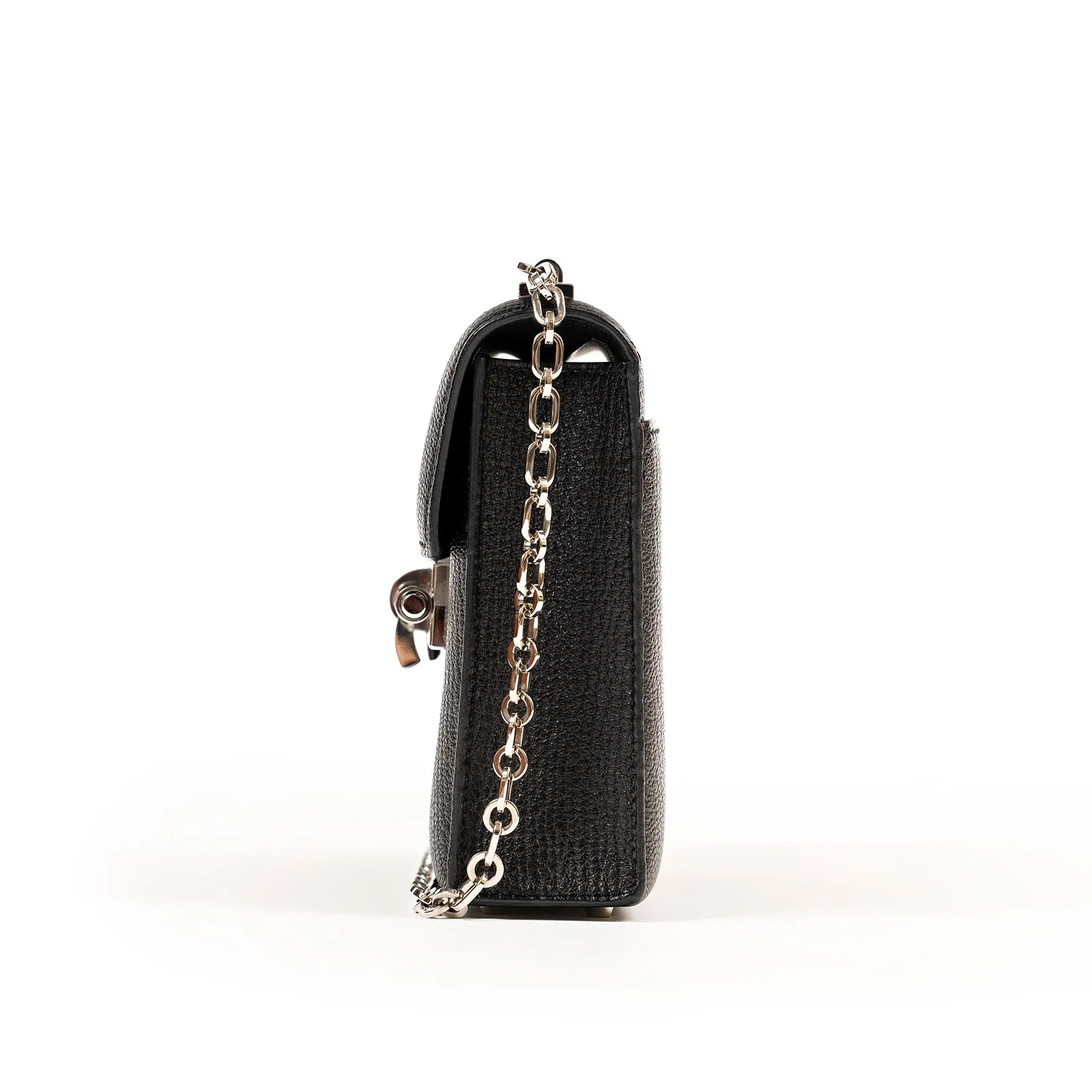 Hermès Mini Verrou Black Chevre Mysore Palladium Hardware