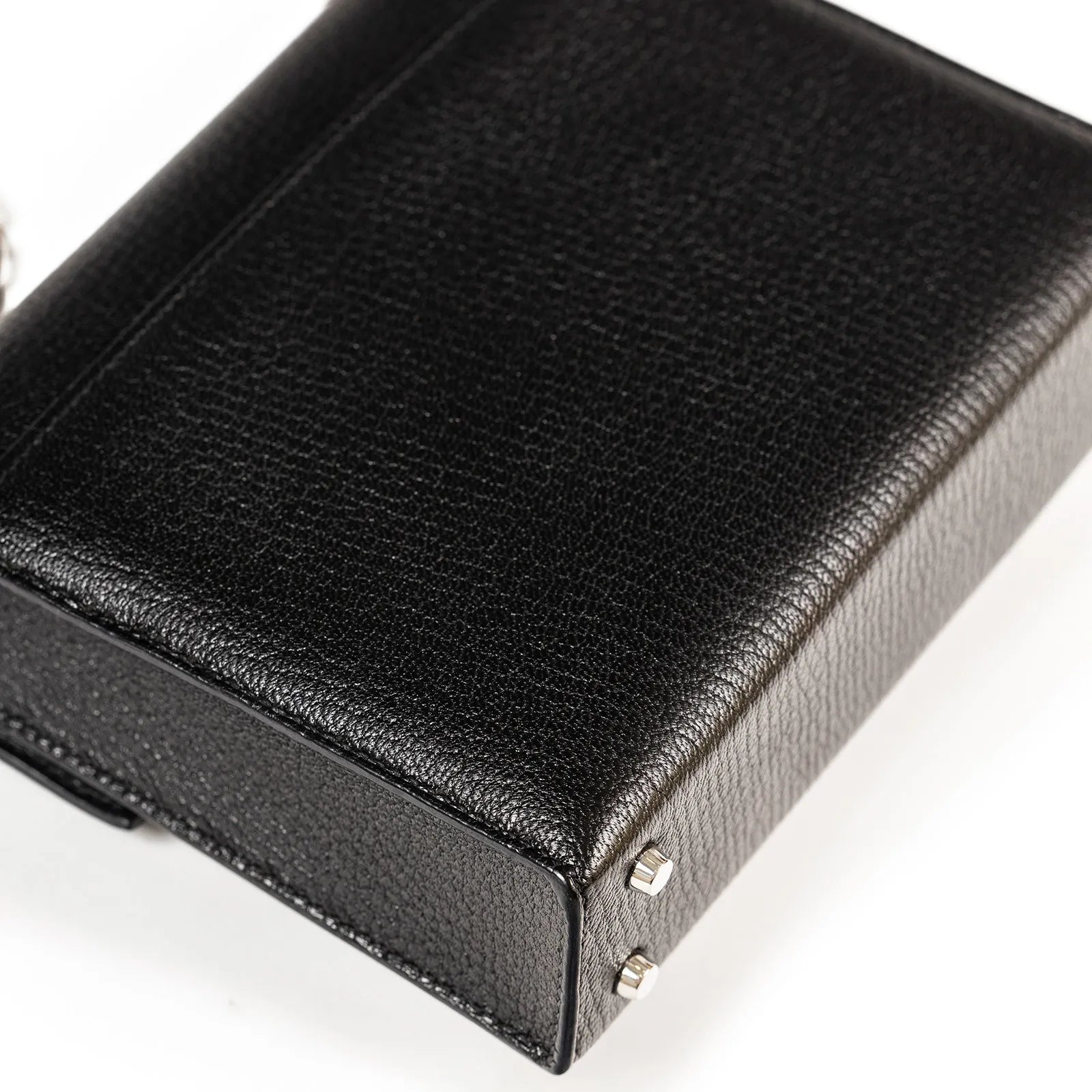 Hermès Mini Verrou Black Chevre Mysore Palladium Hardware