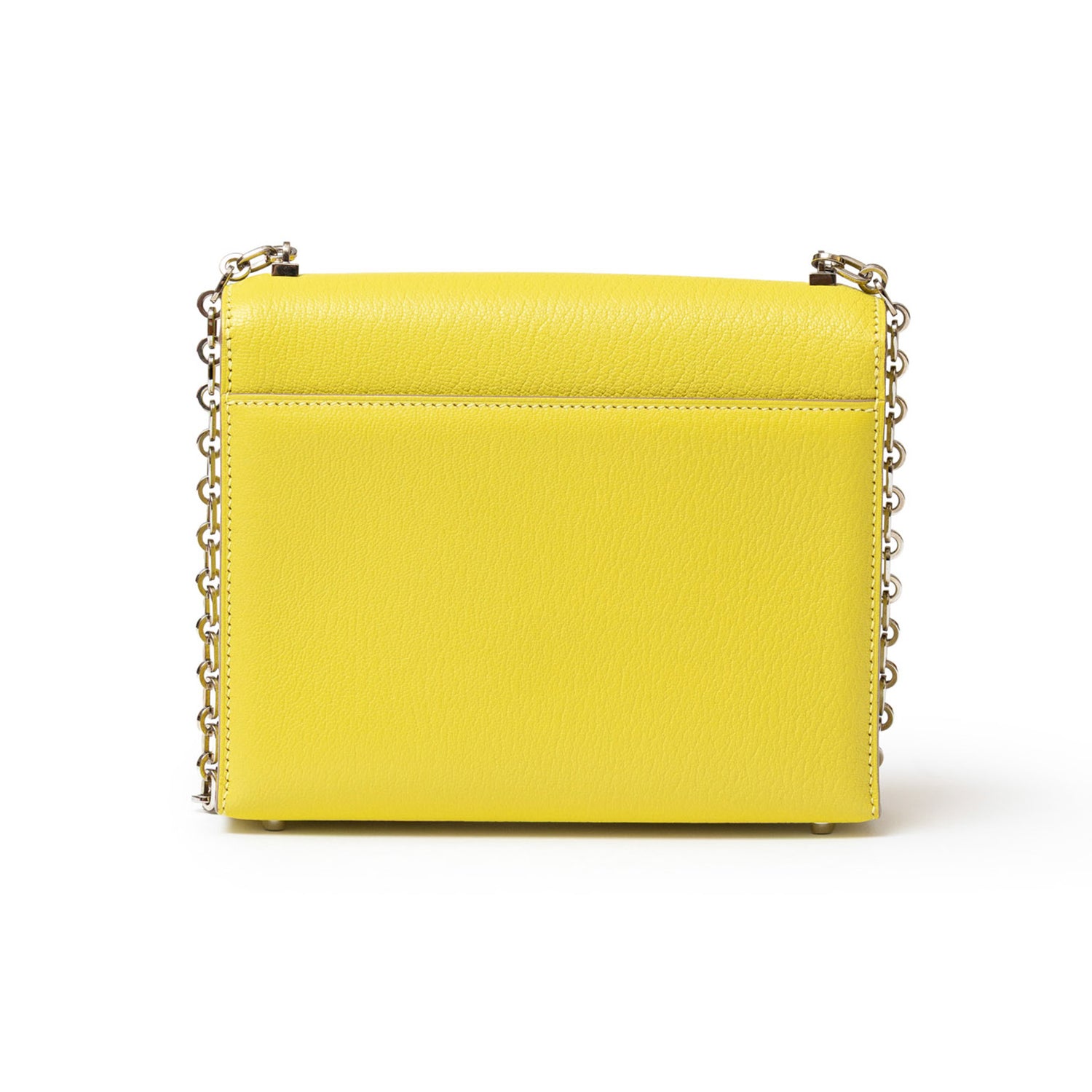 Hermès Mini Verrou Chaine Bag Lime Chevre Mysore Palladium Hardware - Back