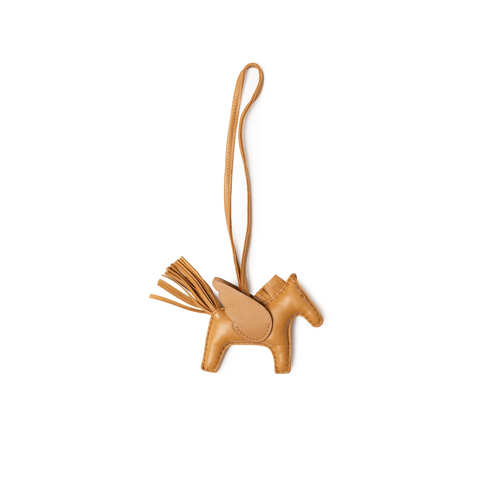 Back of Hermès Pegase Rodeo Bag Charm PM Milo Lambskin