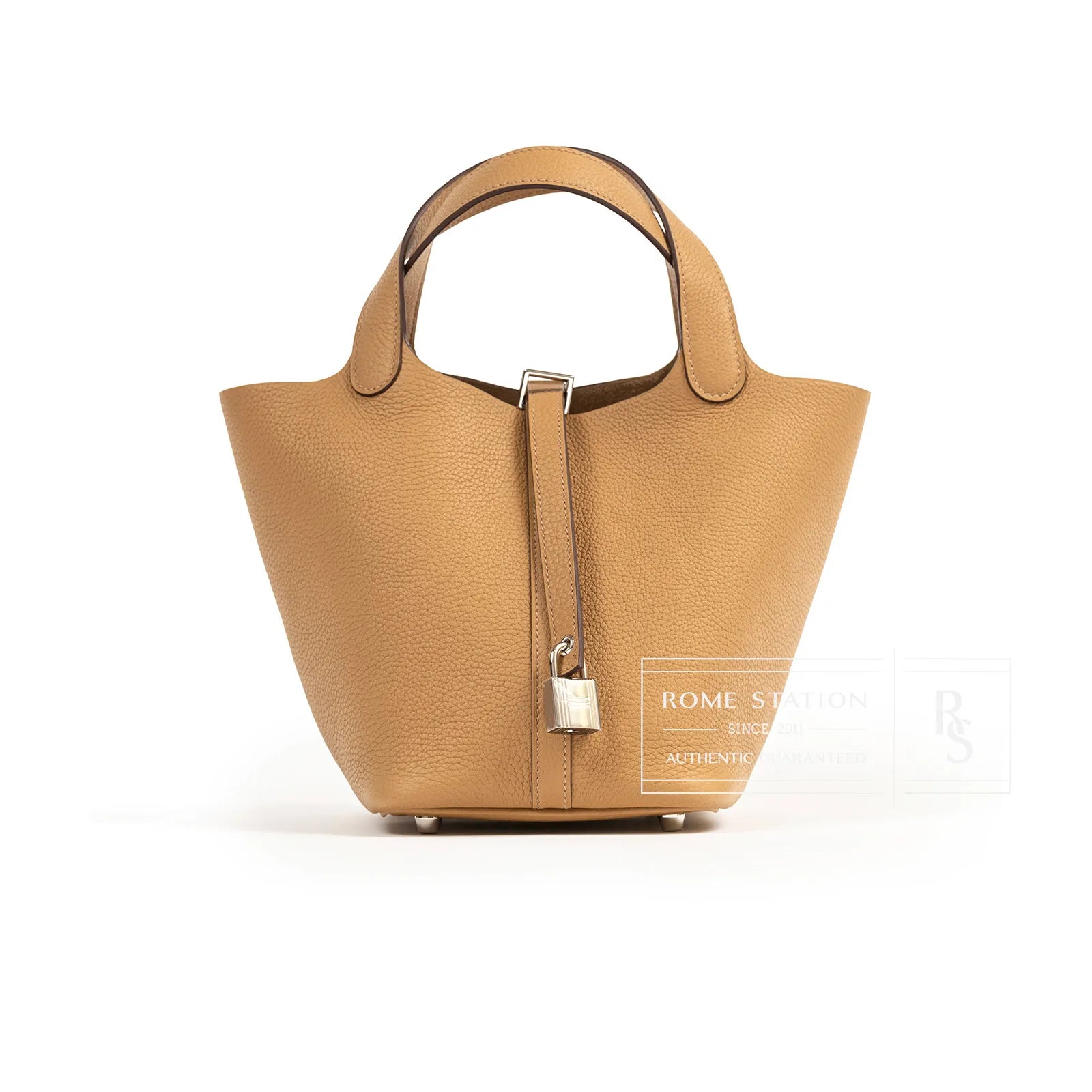 Hermès Picotin 18 in Biscuit Clemence Leather with Palladium