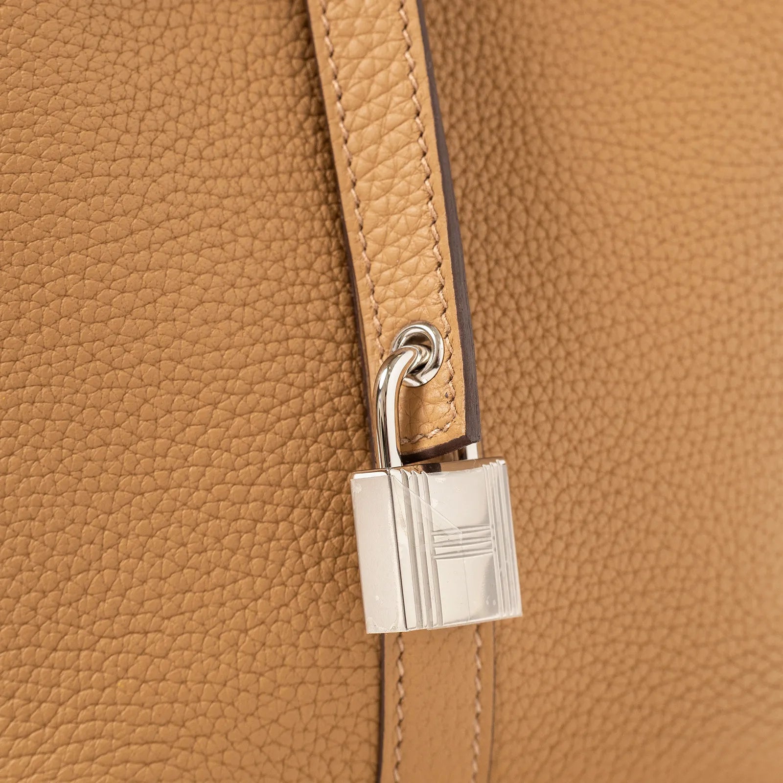 Hermès Picotin 18 Biscuit Clemence Palladium Hardware