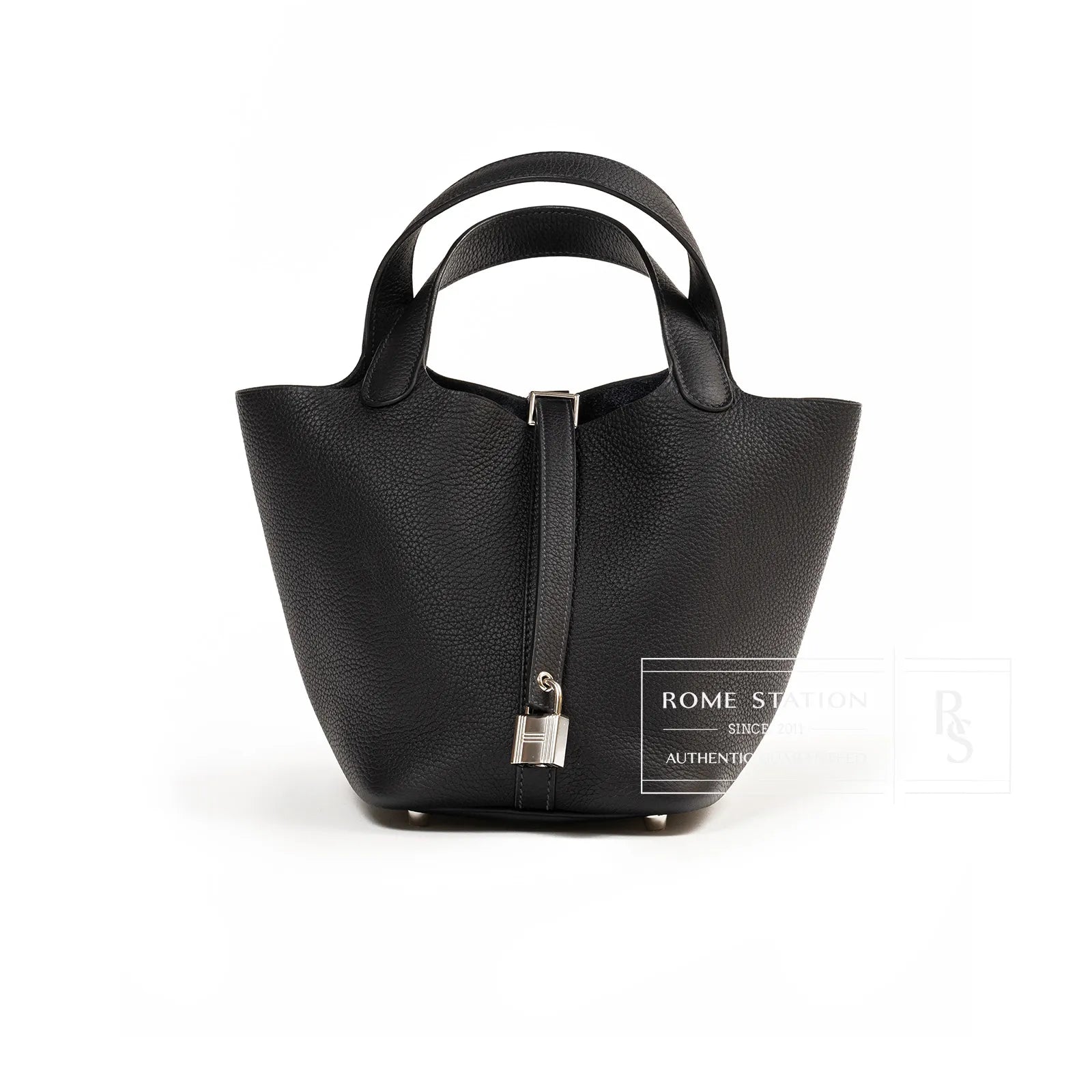 Hermès Picotin 18 in Black Clemence Leather with Palladium