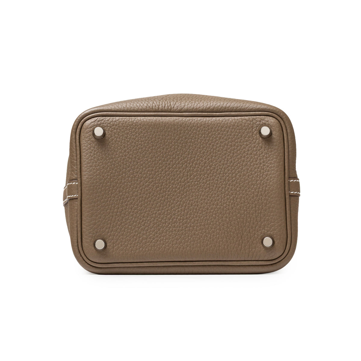 Hermès Picotin 18 Etoupe Clemence Palladium Hardware bottom view