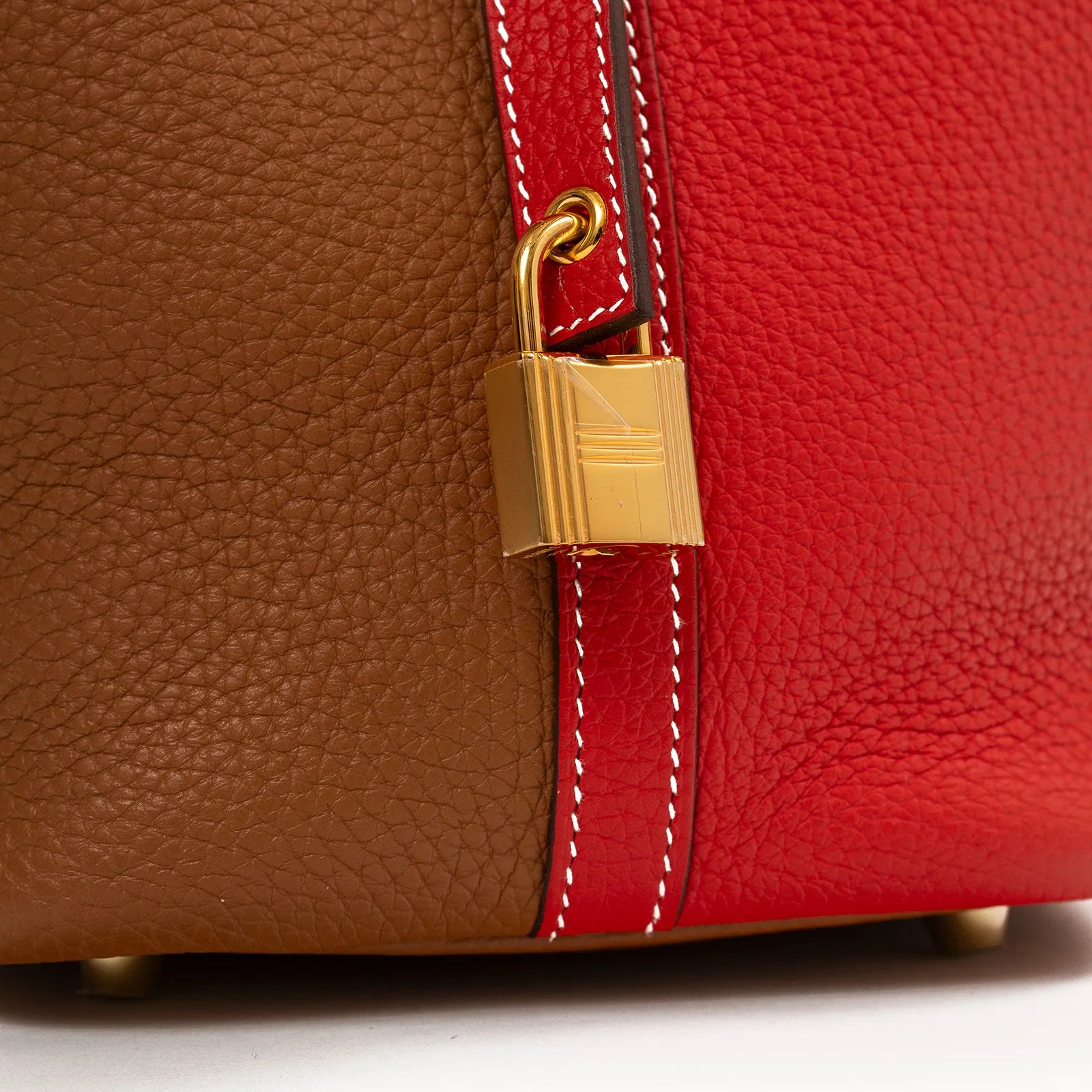 Hermès Picotin 18 Gold/Rouge Coeur Clemence Gold Hardware