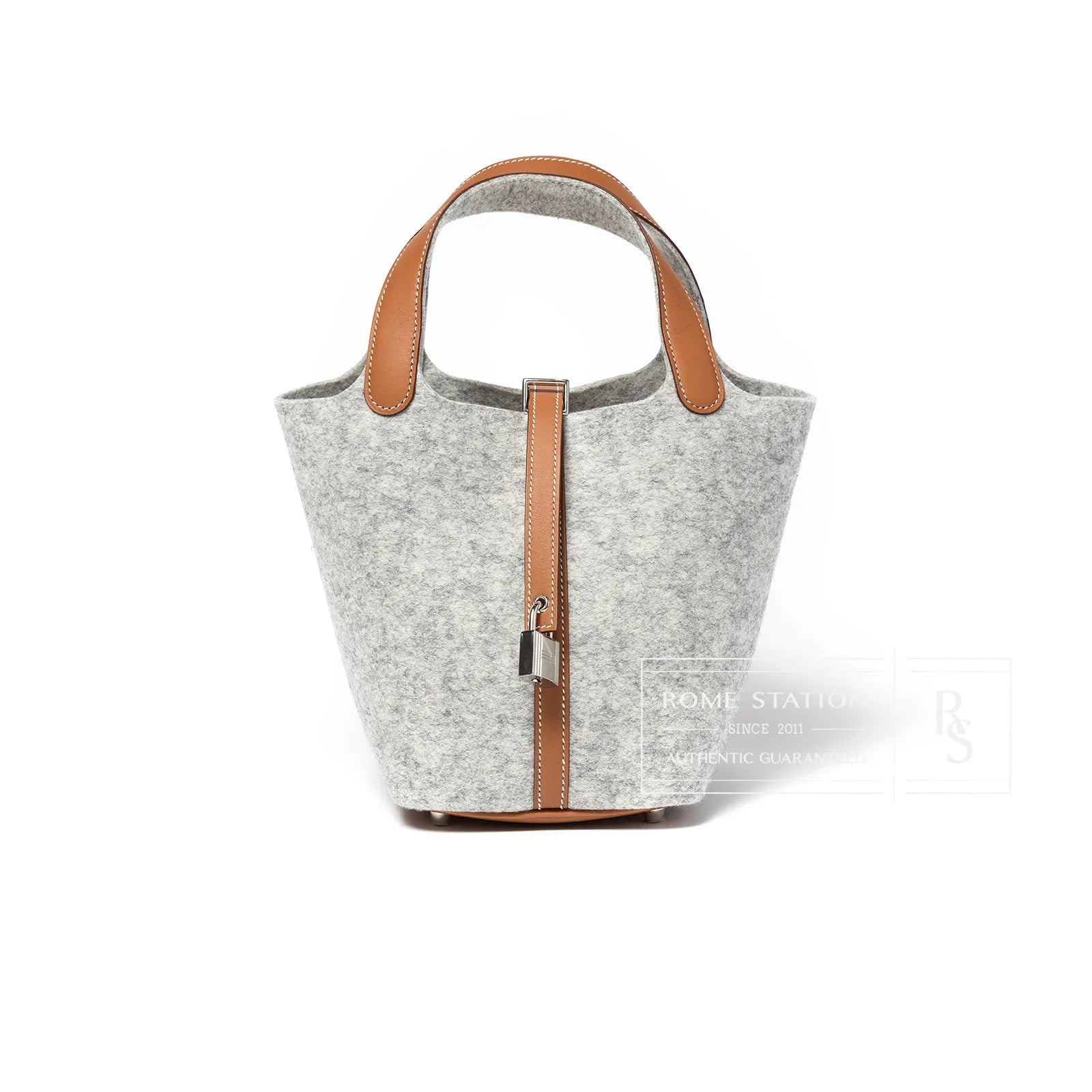 Hermès Picotin 18 Gris Clair/Gold Feutre/Swift Palladium Hardware