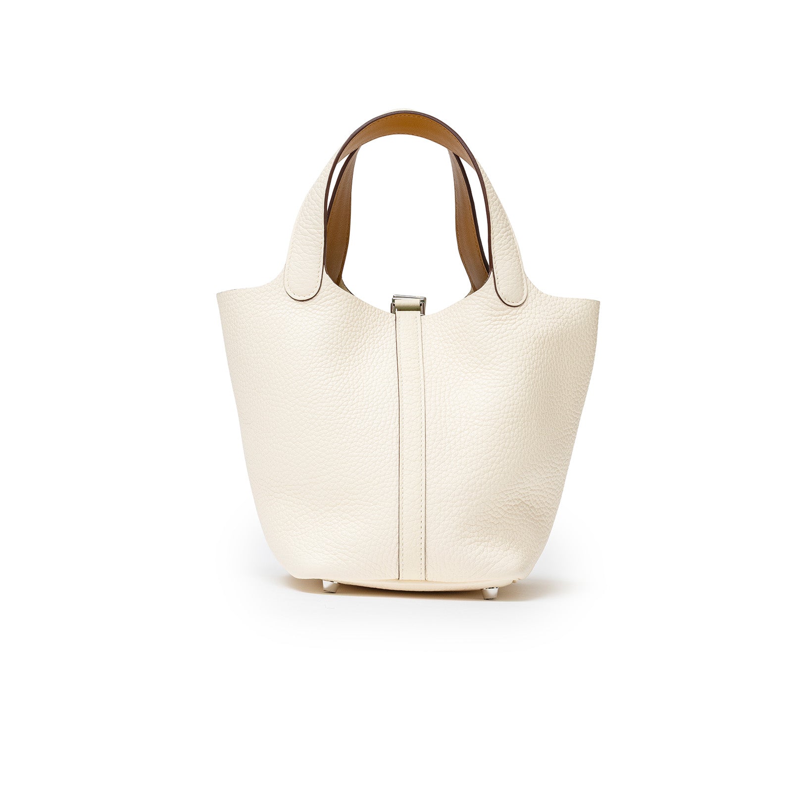 Hermès Picotin 18 Nata and Sesame Clemence/Swift Palladium Hardware - Back