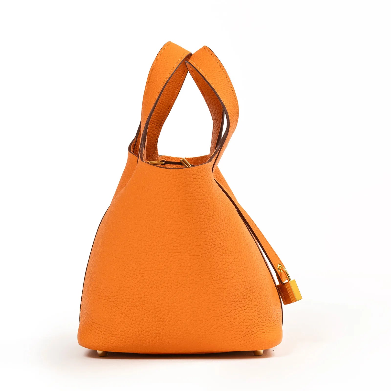 Hermès Picotin 18 Orange Clemence Gold Hardware