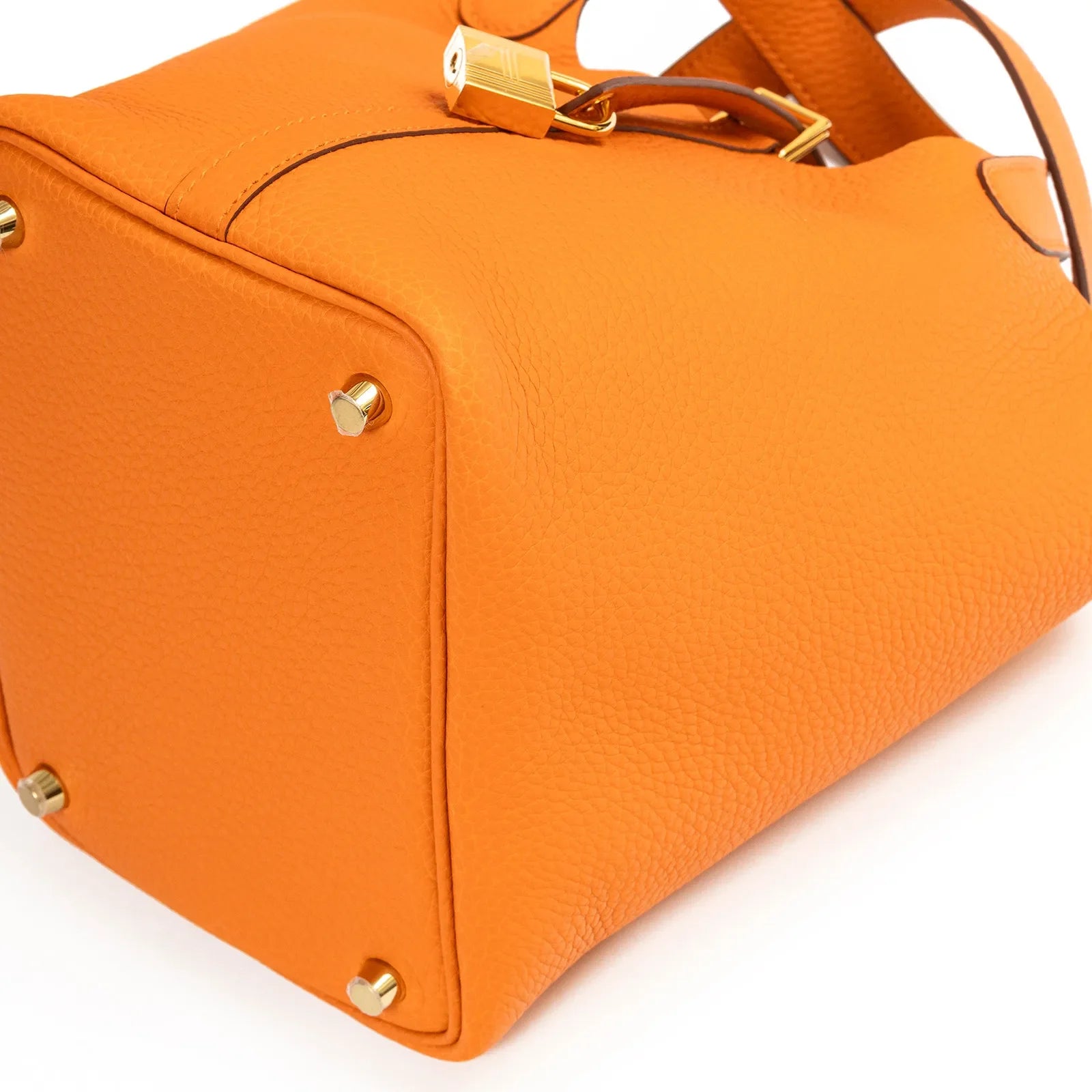 Hermès Picotin 18 Orange Clemence Gold Hardware