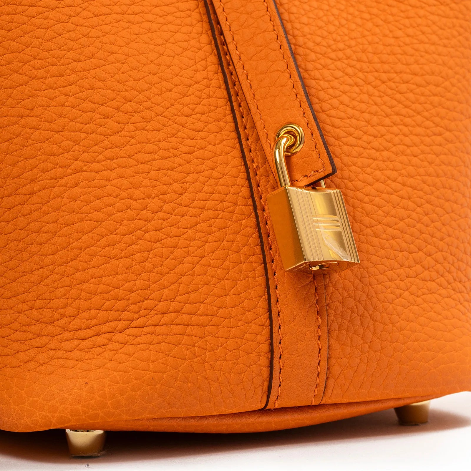 Hermès Picotin 18 Orange Clemence Gold Hardware