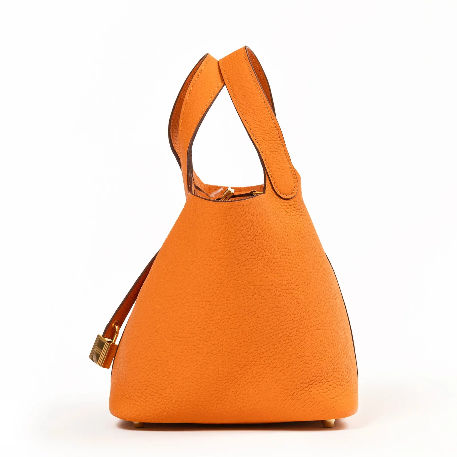 Hermès Picotin 18 Orange Clemence Gold Hardware