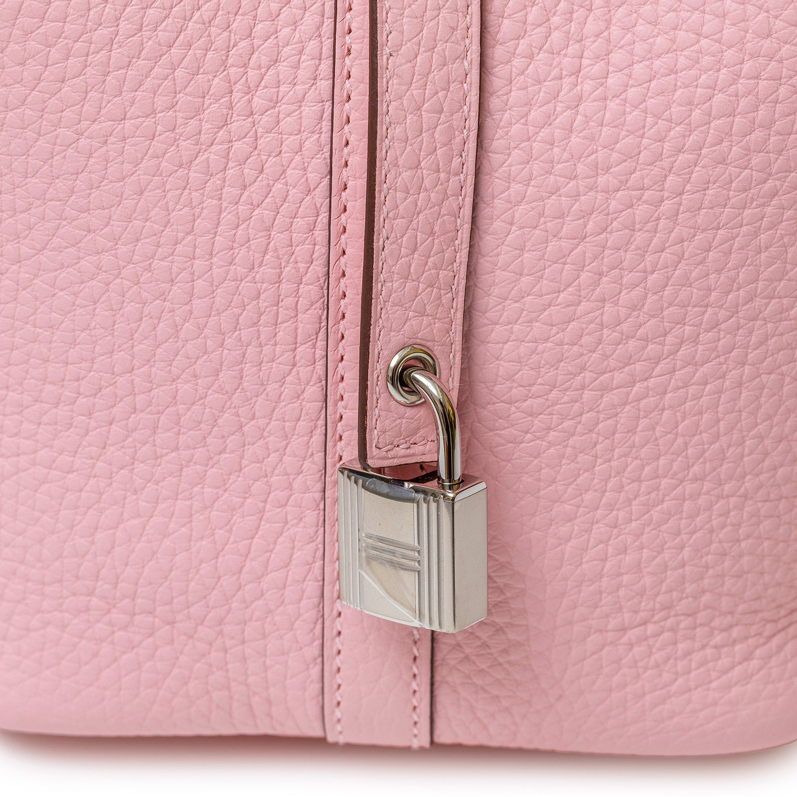 Hermès Picotin 18 Rose Sakura Clemence Palladium Hardware