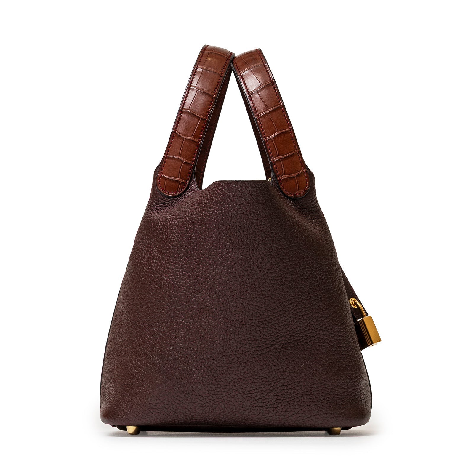 Hermès Picotin 18 Touch Rouge Sellier/Bourgogne Matte Alligator and Clemence Gold Hardware