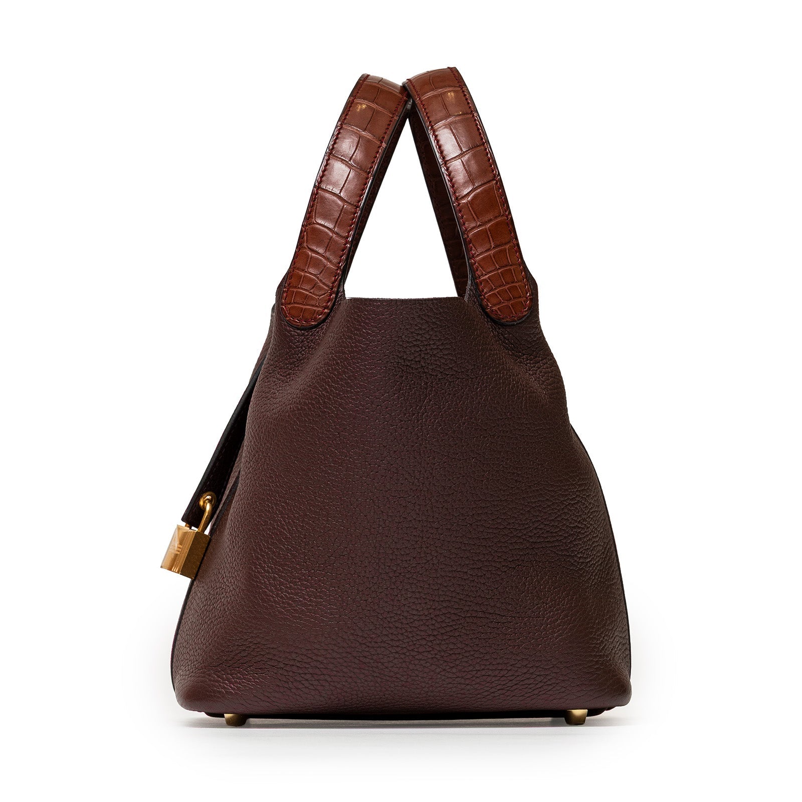 Hermès Picotin 18 Touch Rouge Sellier/Bourgogne Matte Alligator and Clemence Gold Hardware