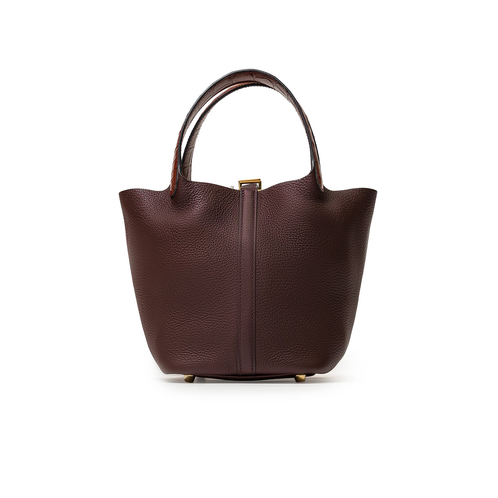 Hermès Picotin 18 Touch Rouge Sellier/Bourgogne Matte Alligator and Clemence Gold Hardware