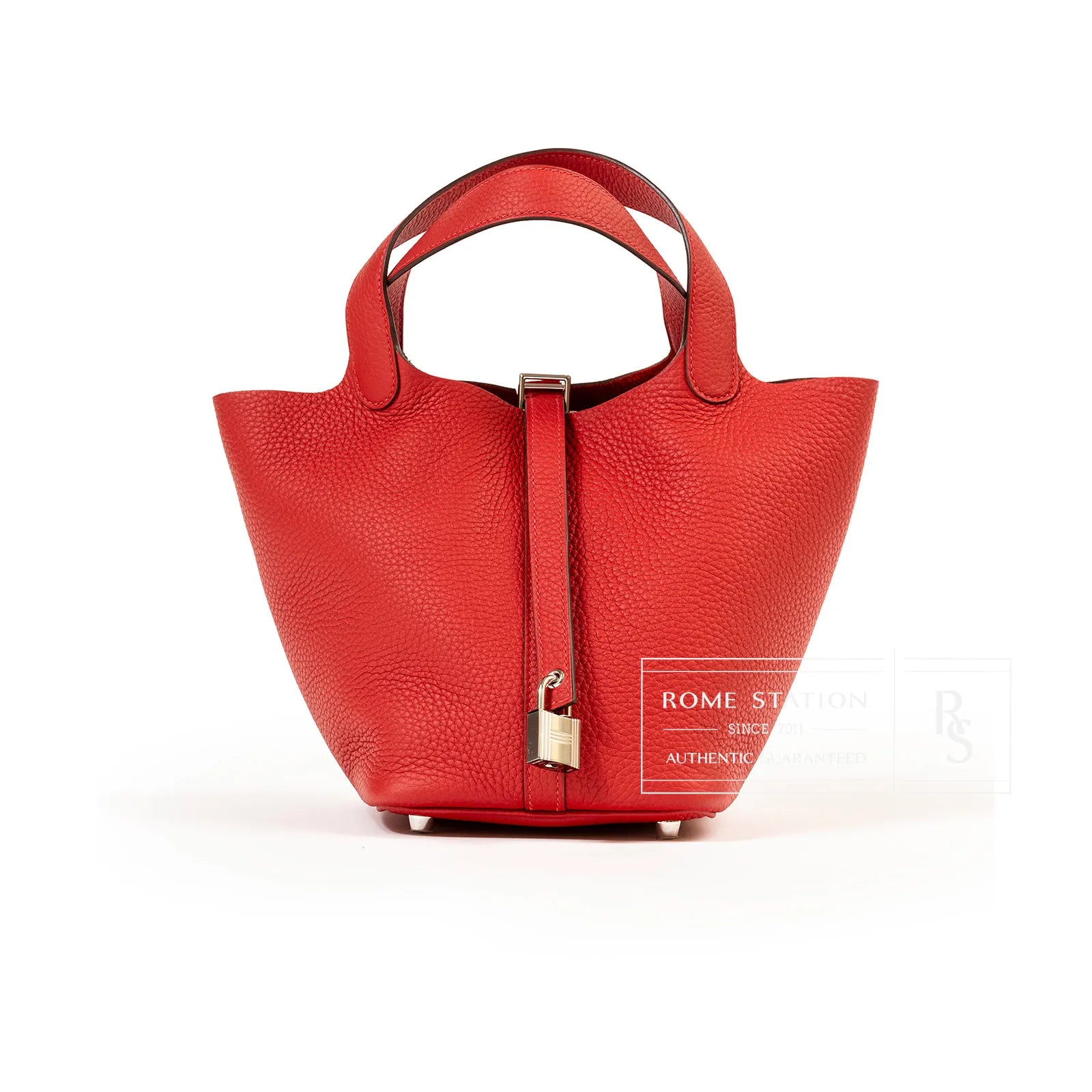 Hermès Picotin 18 Vermillon Clemence Palladium Hardware