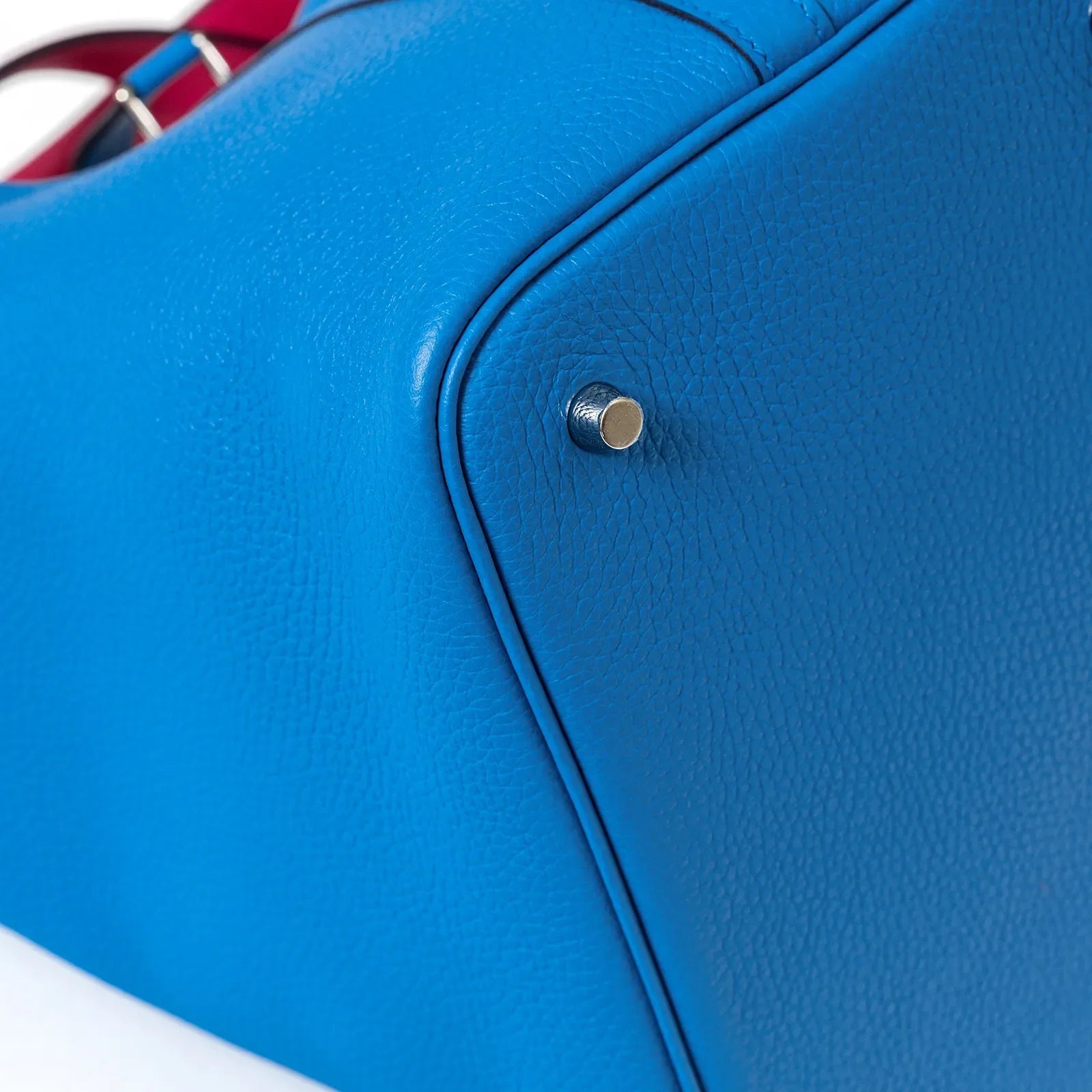 Hermès Picotin 22 Bleu Frida/Rose Mexico Clemence Palladium Hardware