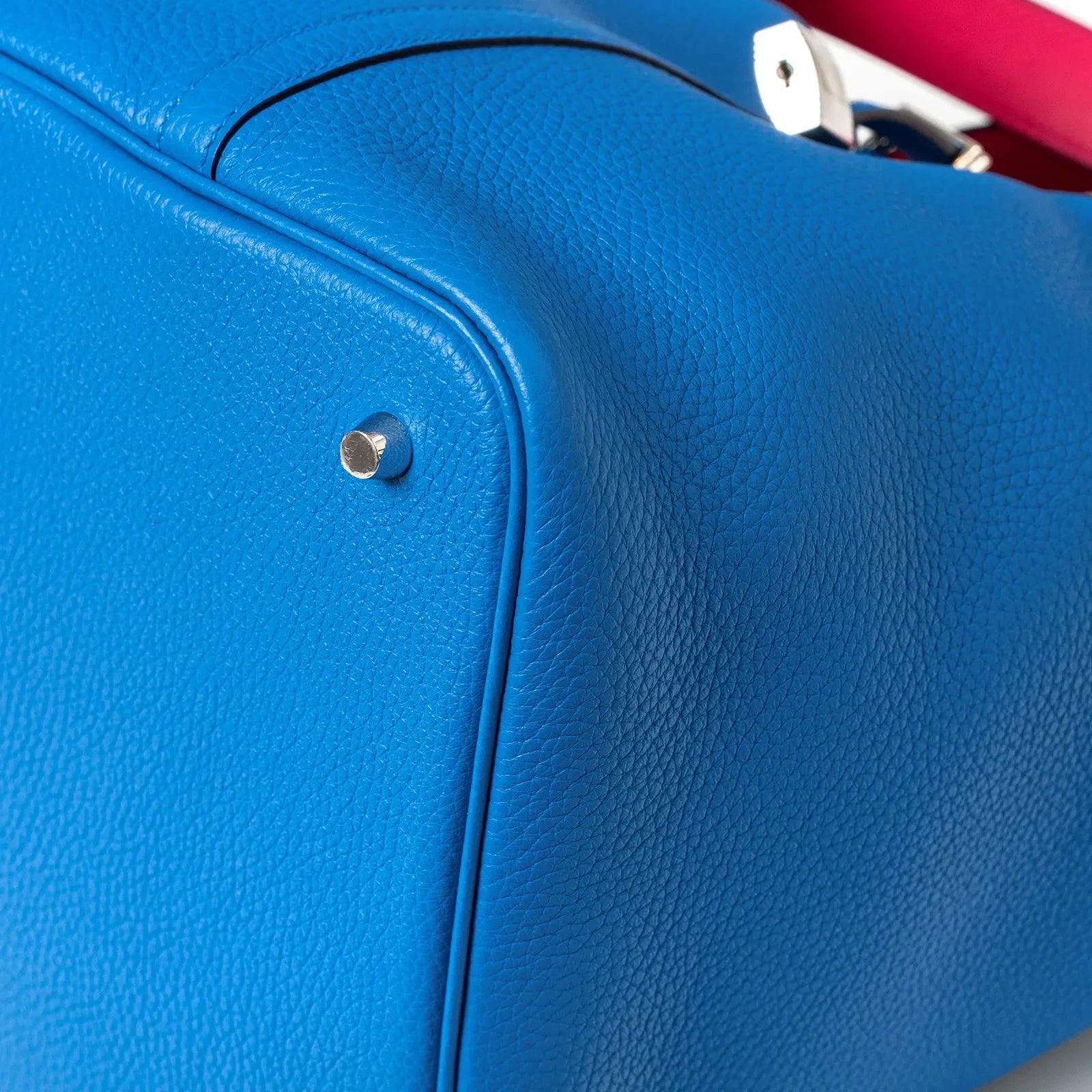Hermès Picotin 22 Bleu Frida/Rose Mexico Clemence Palladium Hardware