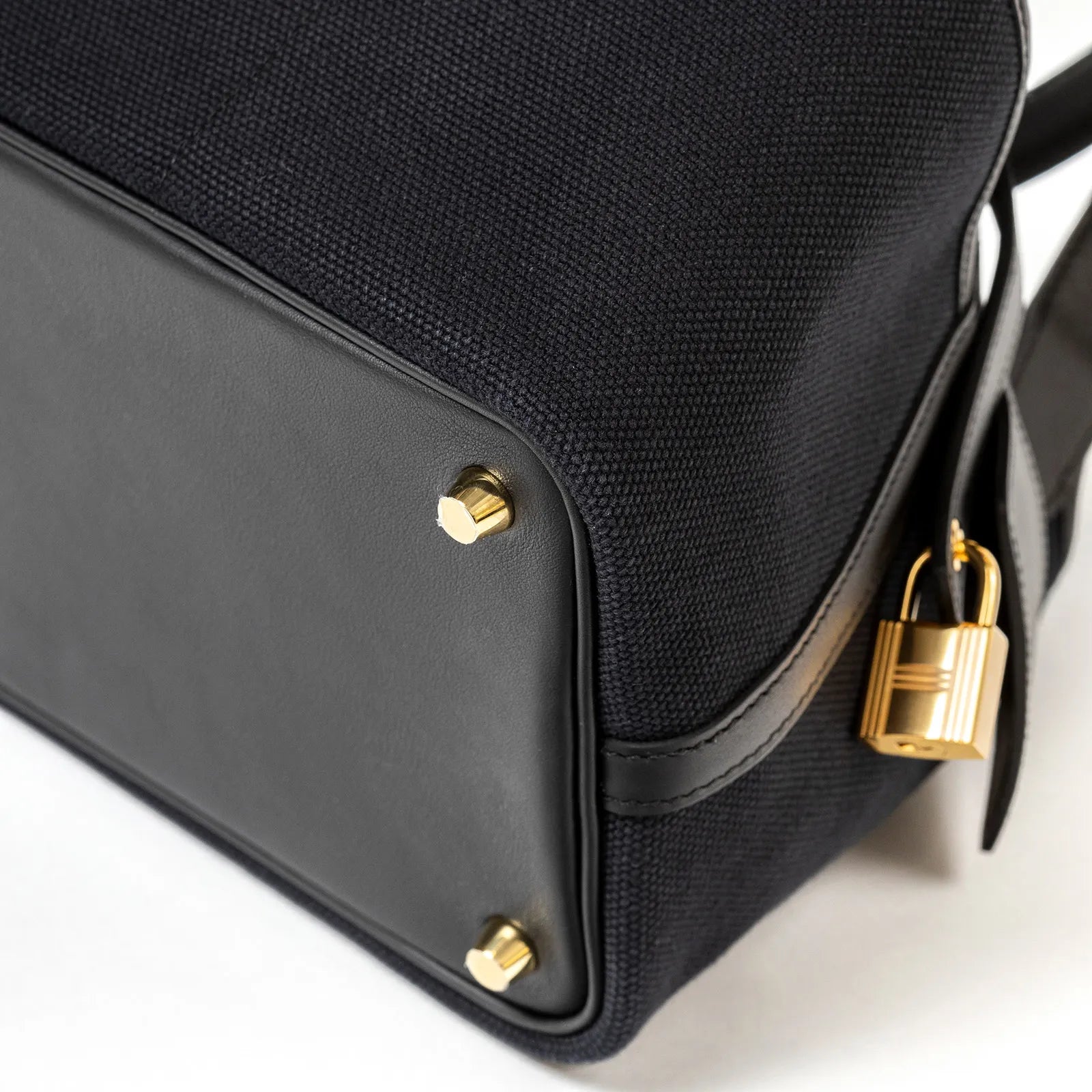 Hermès Picotin Cargo 18 Black Swift and Geoland Toile Canvas Gold Hardware