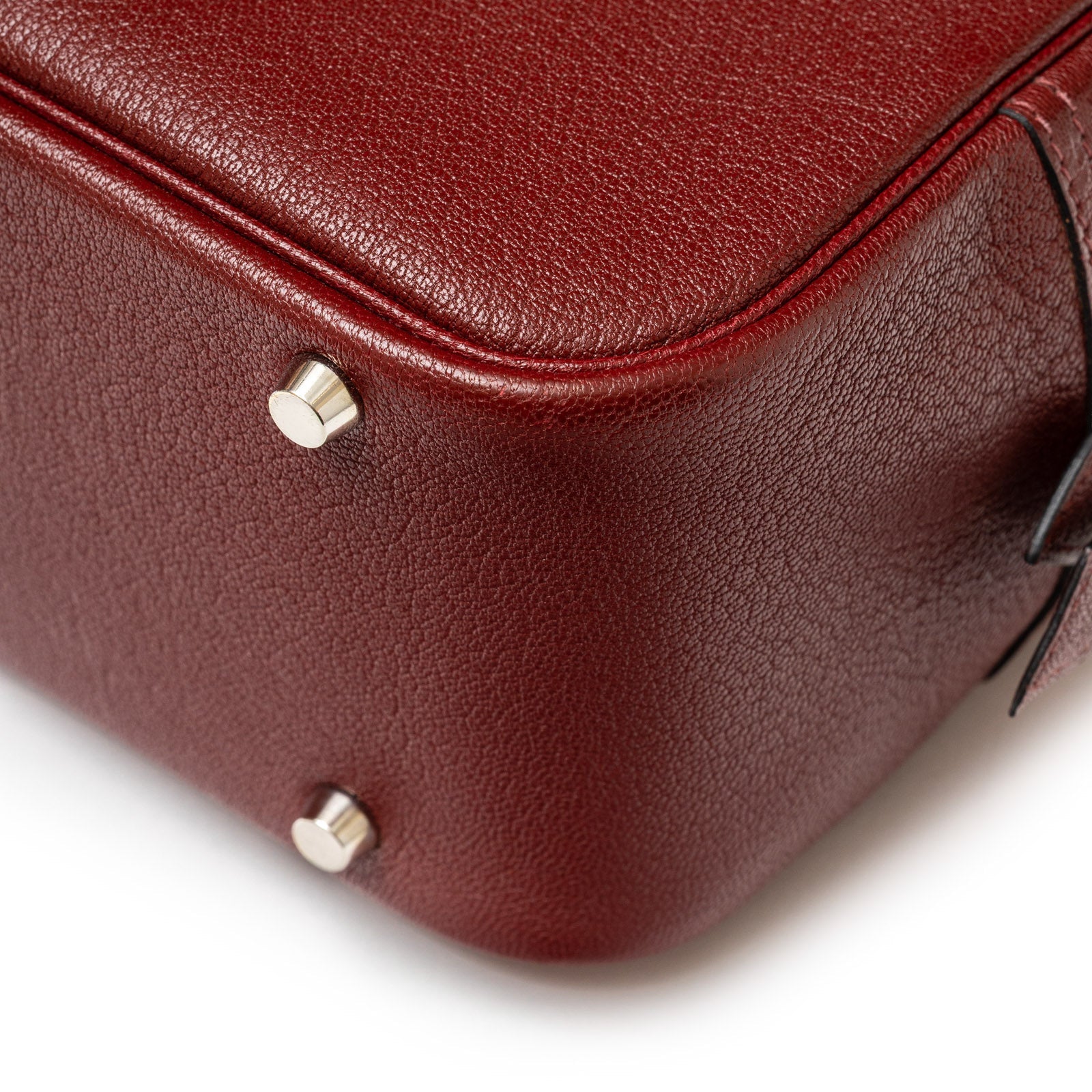 Hermès Plume 32 Rouge H Chevre Palladium Hardware