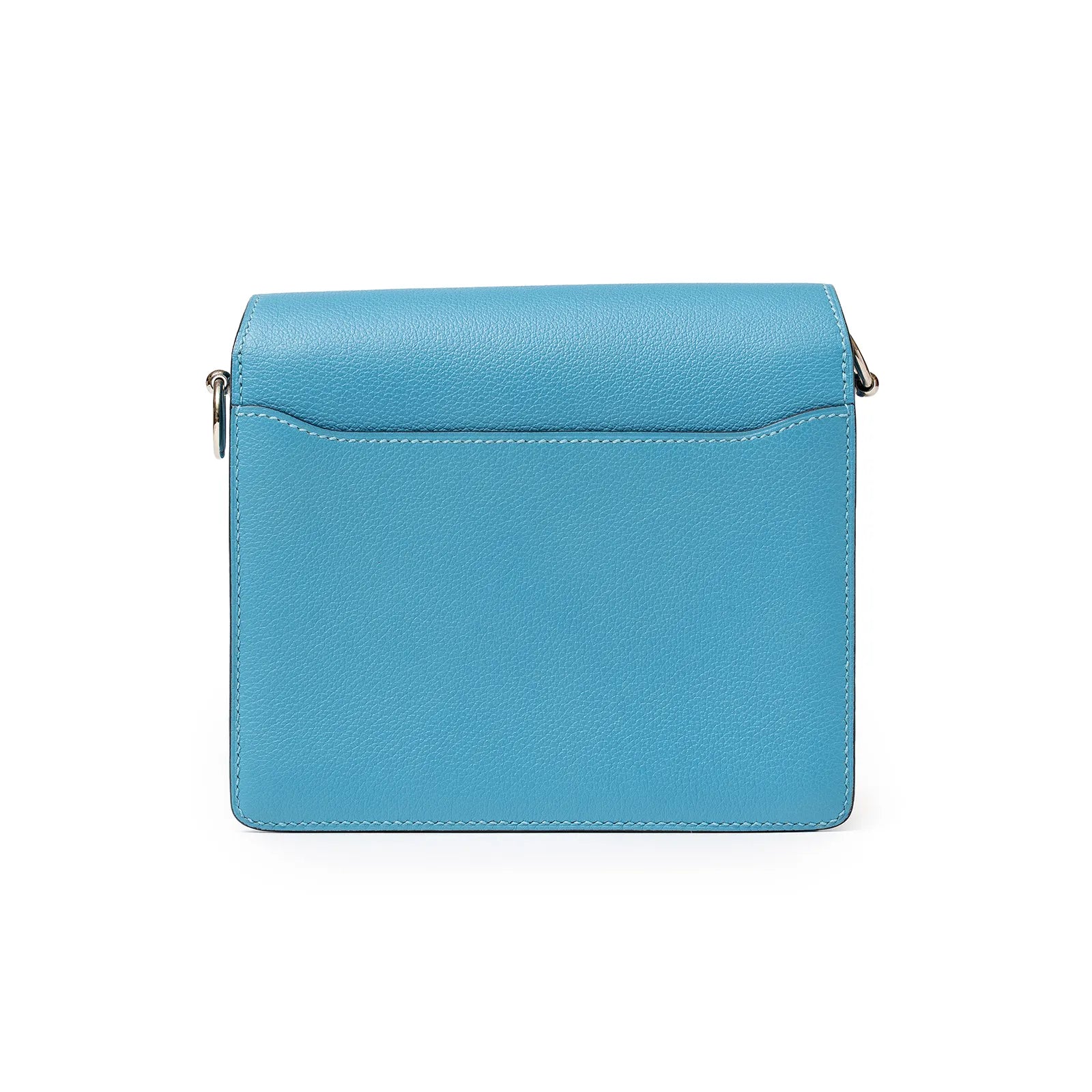 Hermès Sac Mini Roulis Blue Evercolor Palladium Hardware