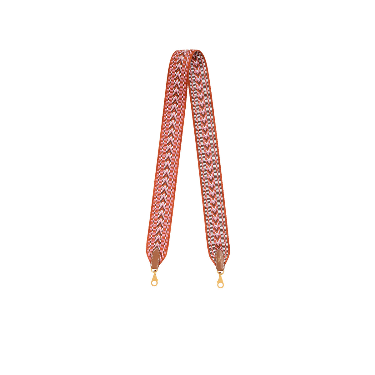Hermès Sangle Allegro 50 mm Bag Strap Rose Confetti Blanc Gold Hardware