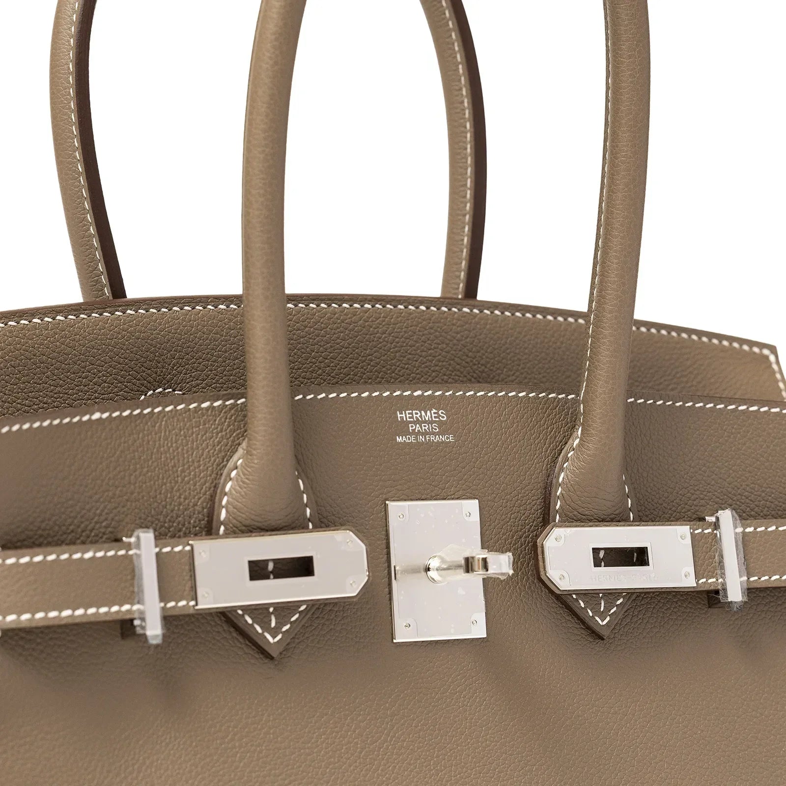 Hermès Shoulder Birkin 29 Etoupe Evercolor Palladium Hardware