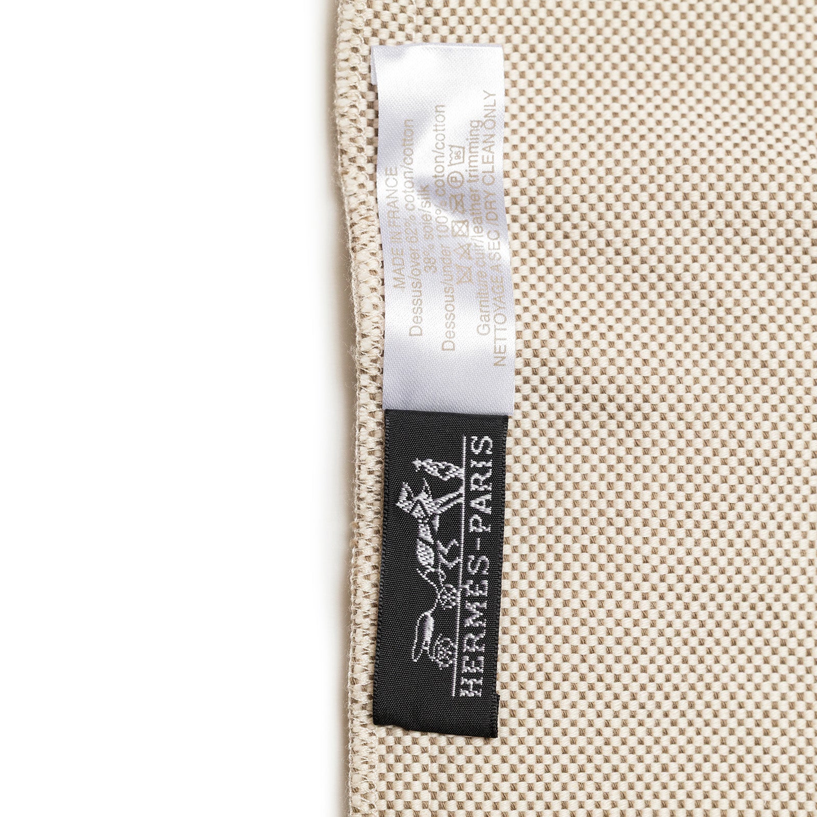 Hermès Tiger Pillow Cotton Silk/Swift Ivory Palladium Hardware 50cm