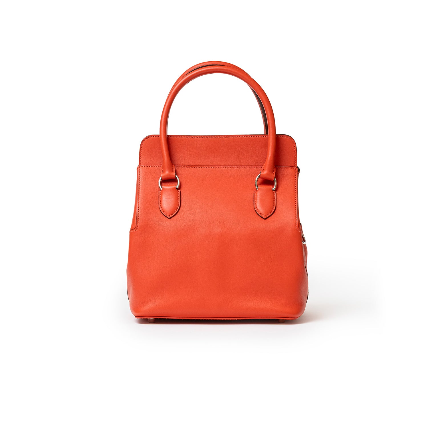 Hermès Tool Box 20 Rouge Swift Palladium Hardware - Back