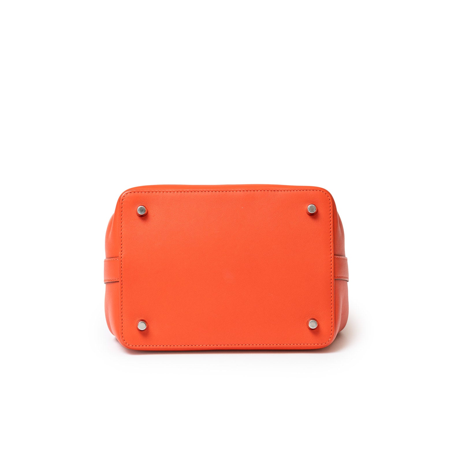 Hermès Tool Box 20 Rouge Swift Palladium Hardware - Bottom