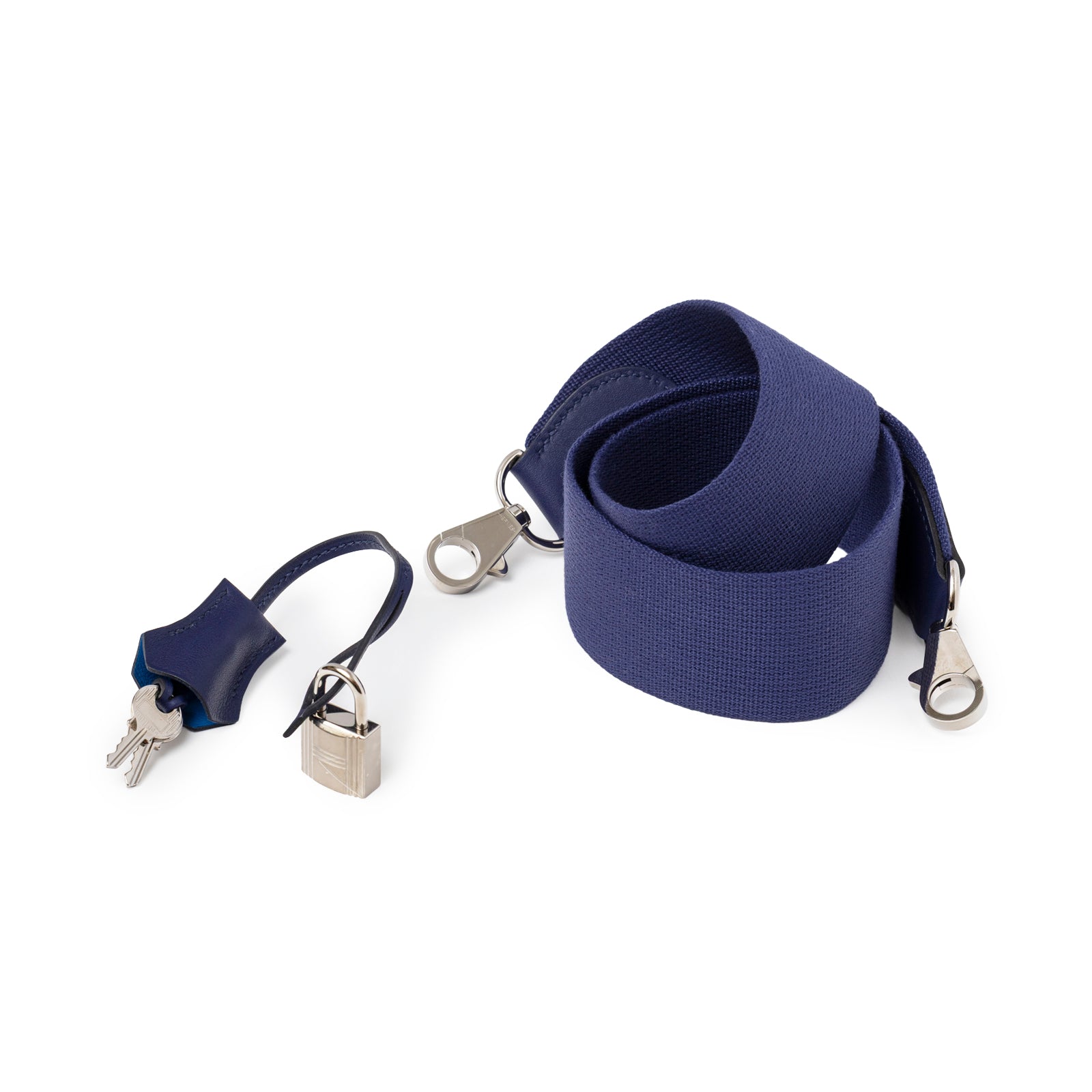 Hermès Tool Box 26 Blue Encre Blue Zellige Swift Palladium Hardware blue strap keys and padlock