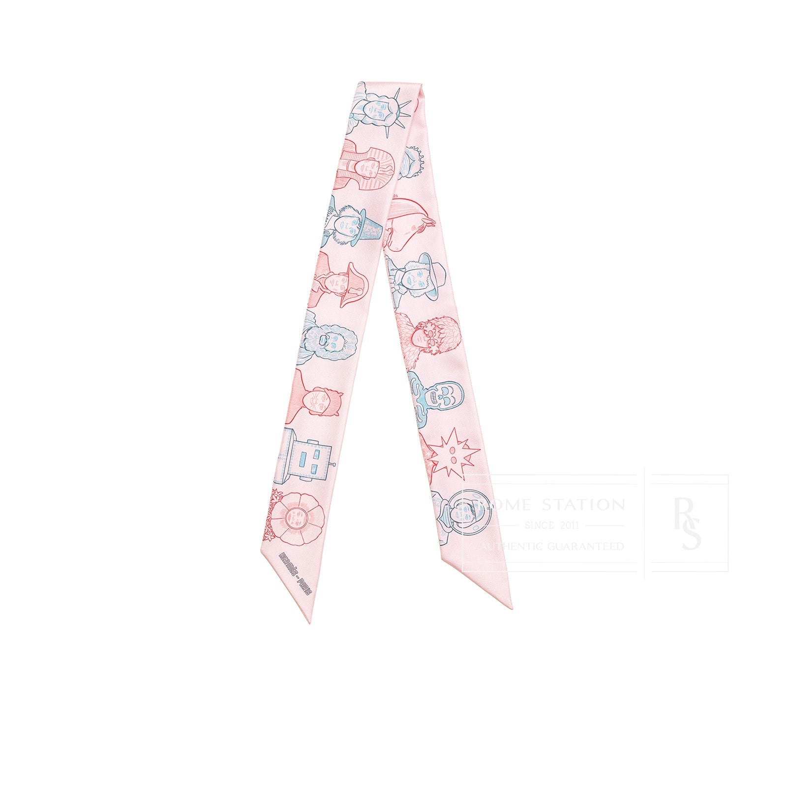 Hermès Twilly Dress Code Rose Pale/Blue/Rouge