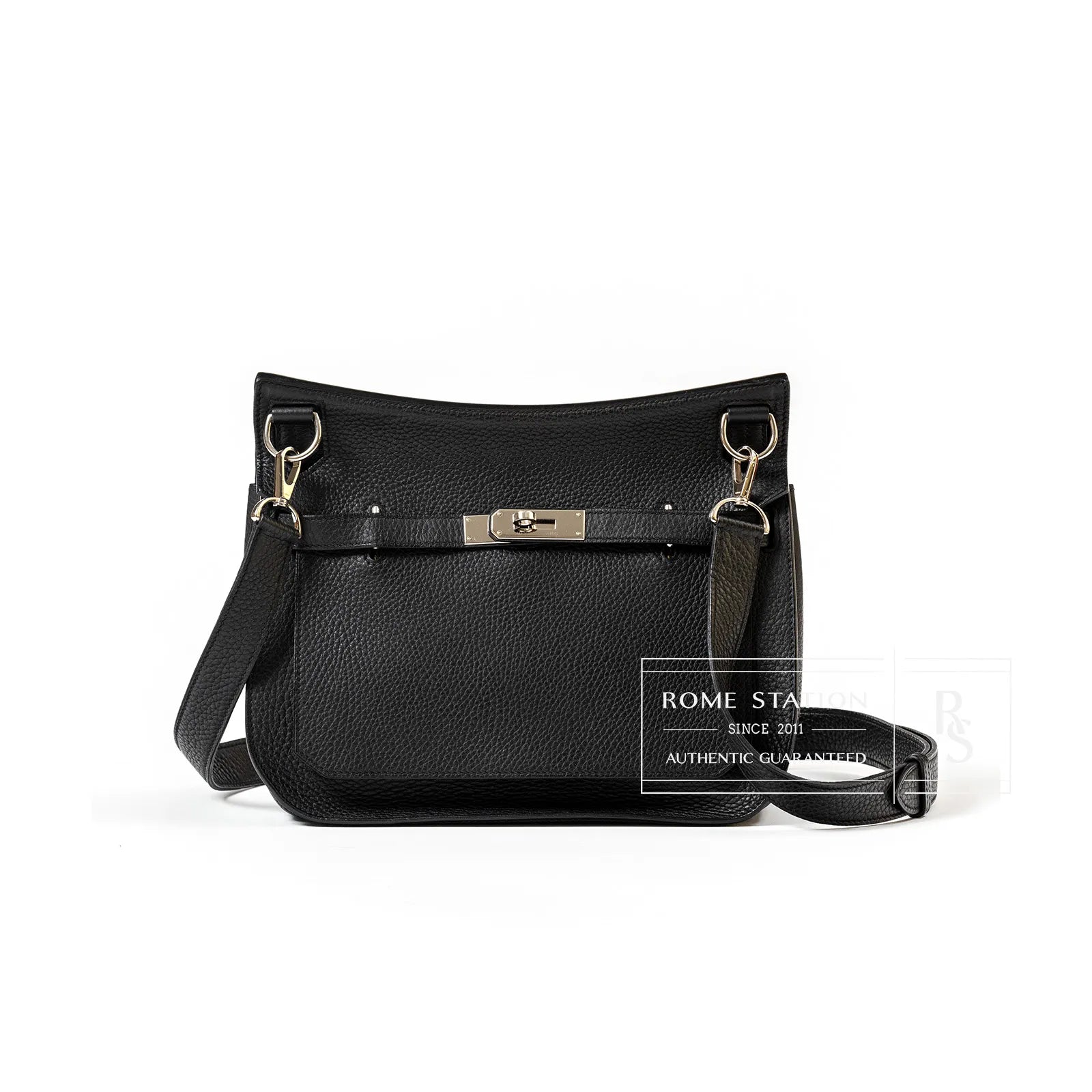 Hermès Jypsiere 28 Black Clemence Palladium Hardware
