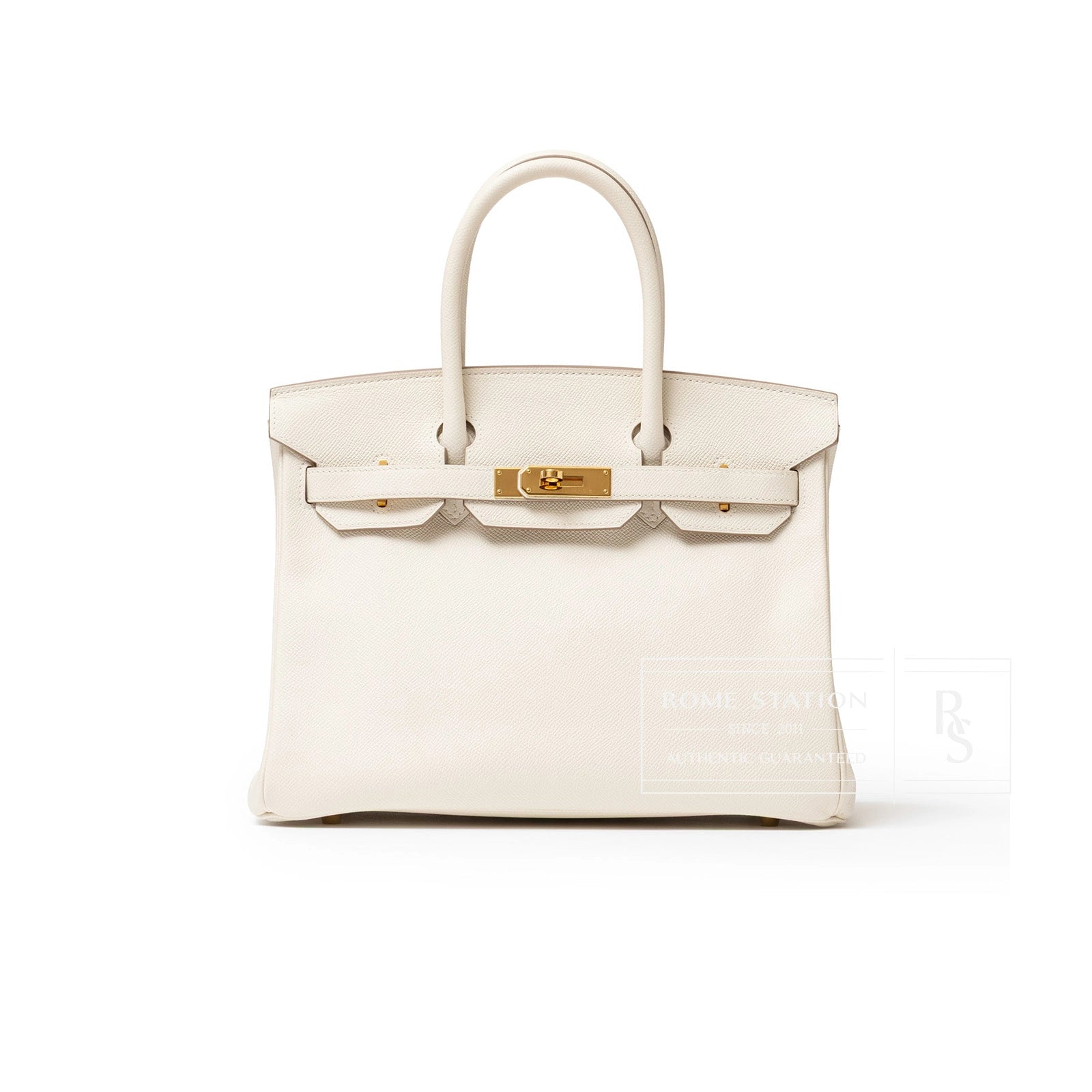 Hermès Birkin 30 Craie Epsom Gold Hardware - Front