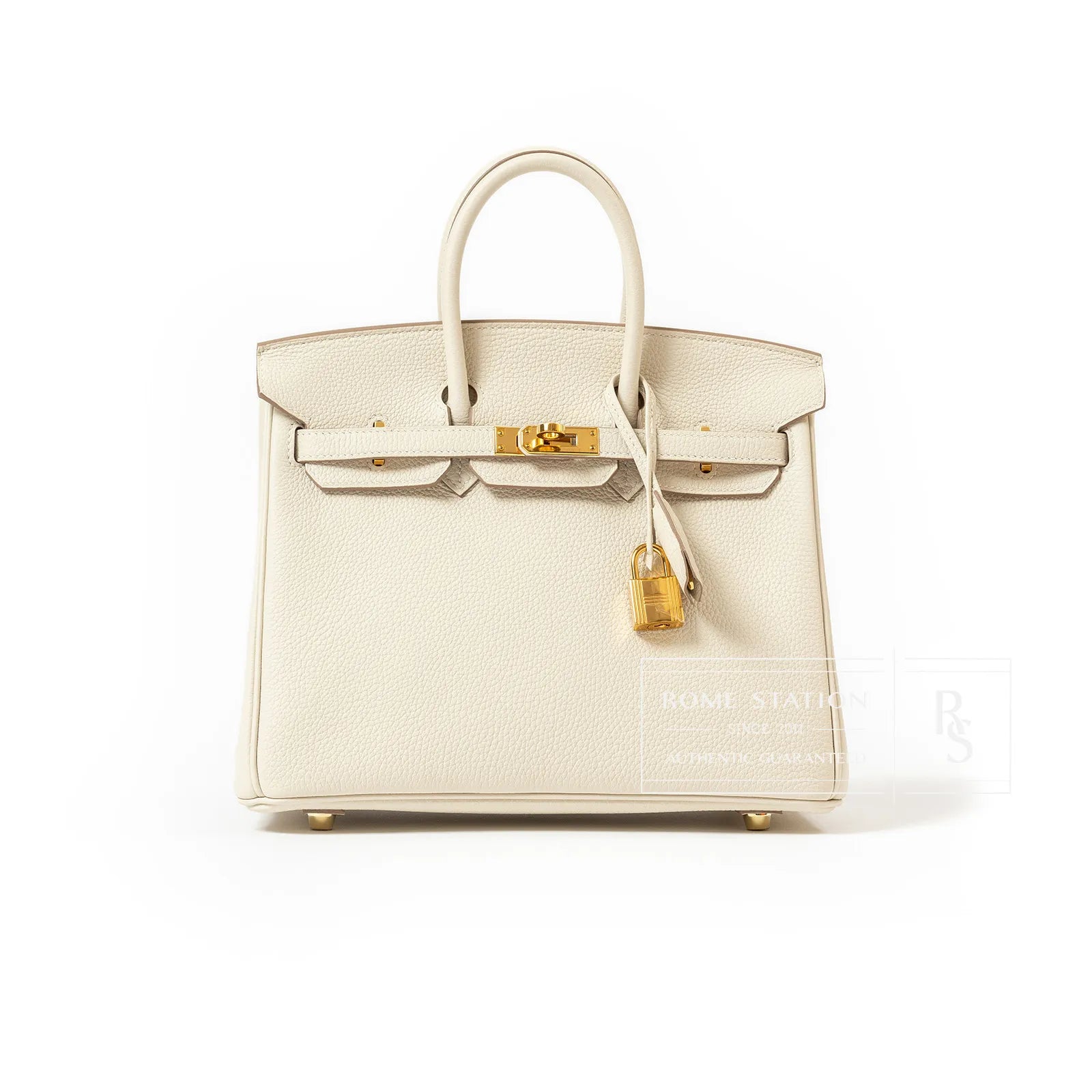Hermès Birkin 25 Craie Togo Gold Hardware