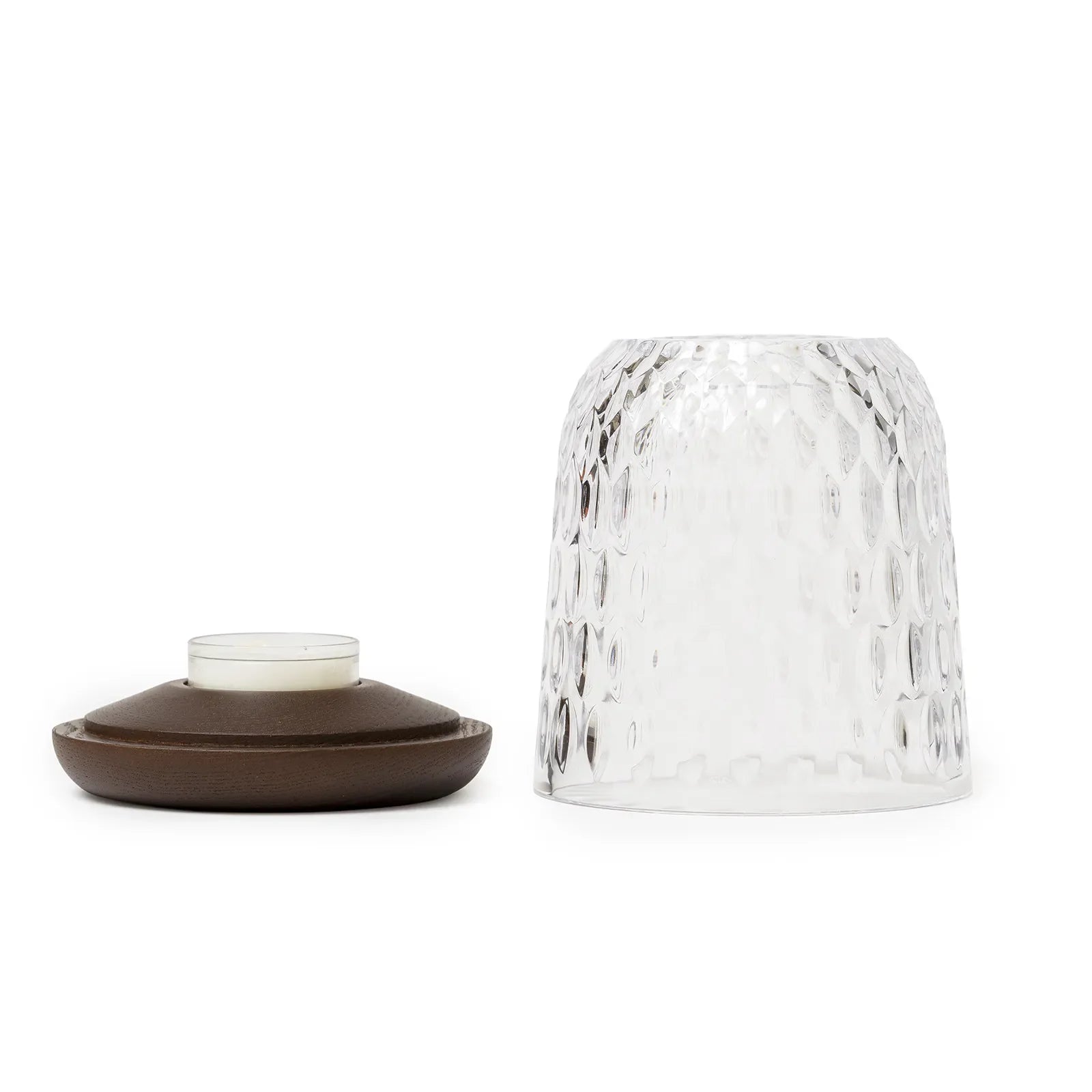 Saint Louis Crystal Folia Crystal & Dark Wood Small Photophore Candle