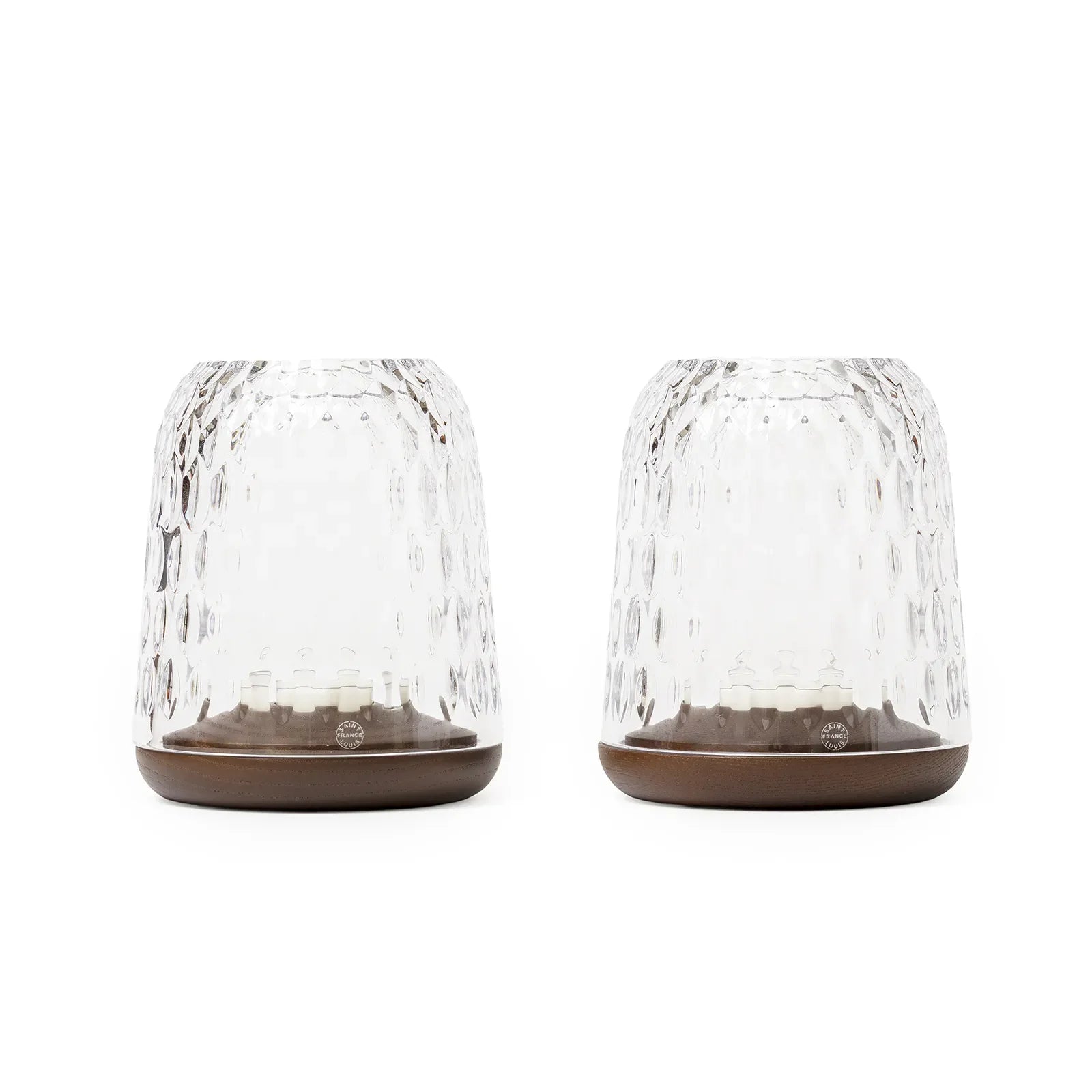 Saint Louis Crystal Folia Crystal & Dark Wood Small Photophore Candle