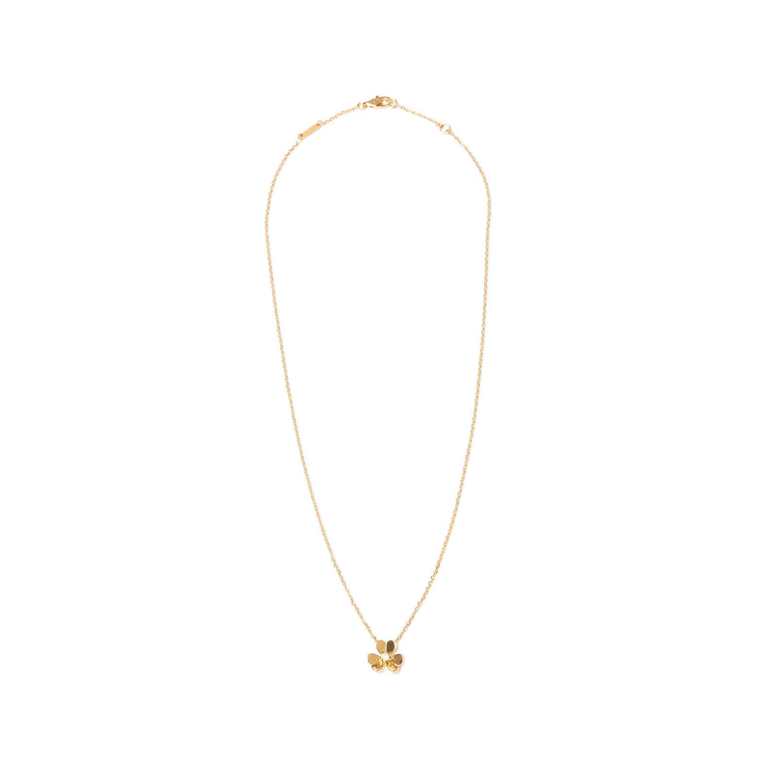 Van Cleef & Arpels Mini Model Frivole Pendant 18K Yellow Gold with Diamond