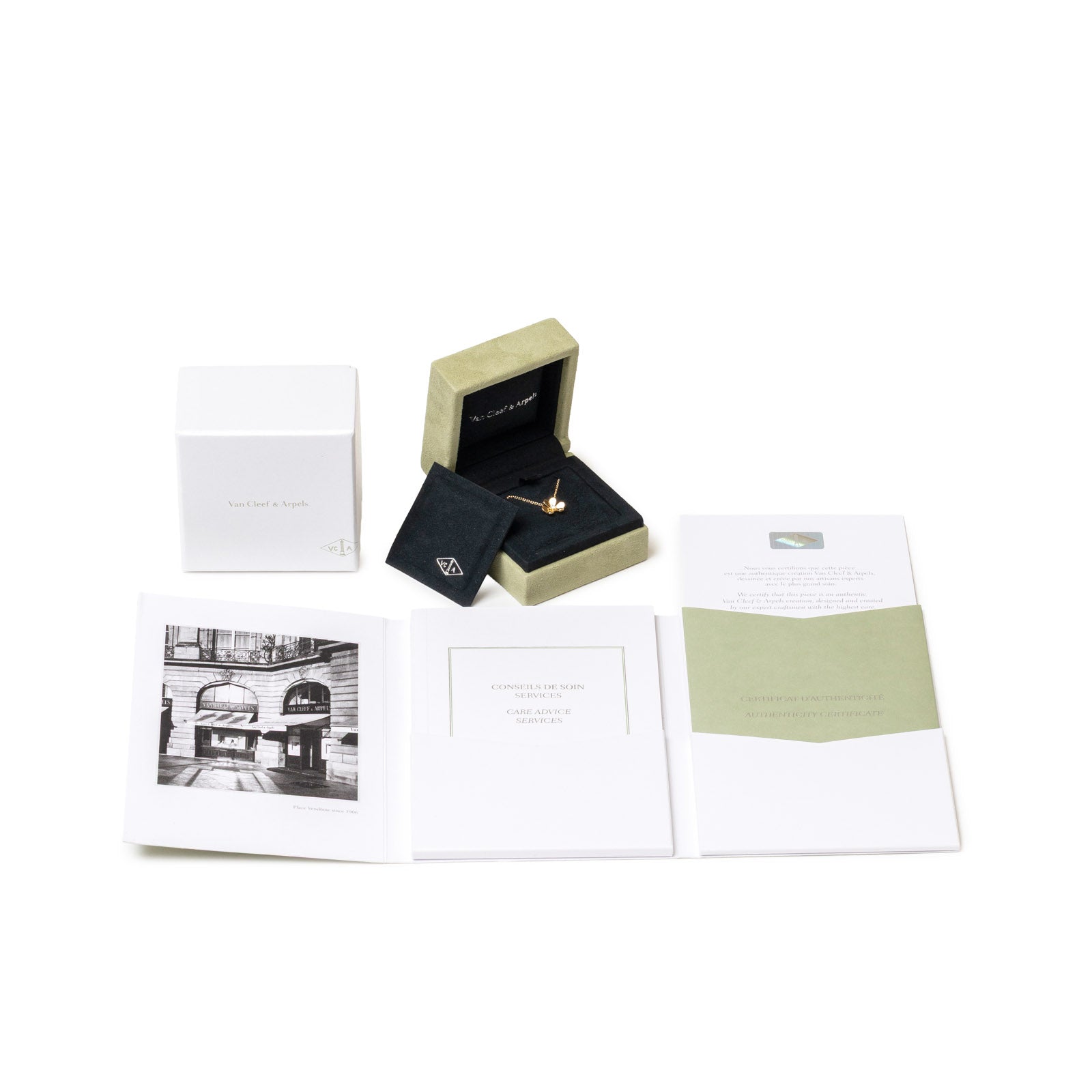 Van Cleef & Arpels Mini Model Frivole Pendant 18K Yellow Gold with Diamond