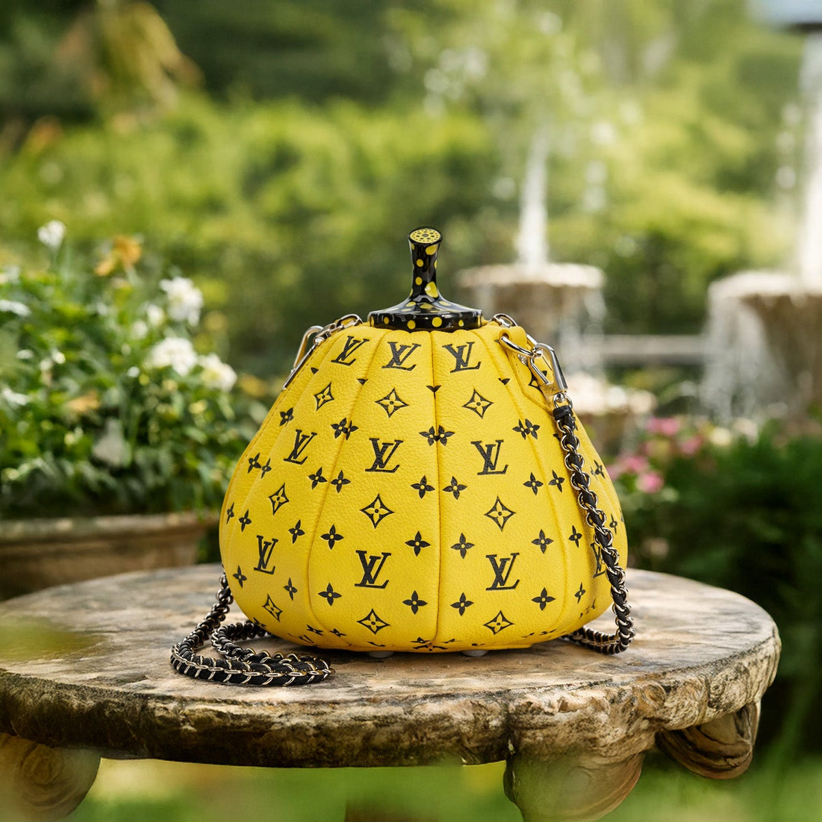 Louis Vuitton X Yayoi Kusama Limited Edition Yellow/Black Leather Pump