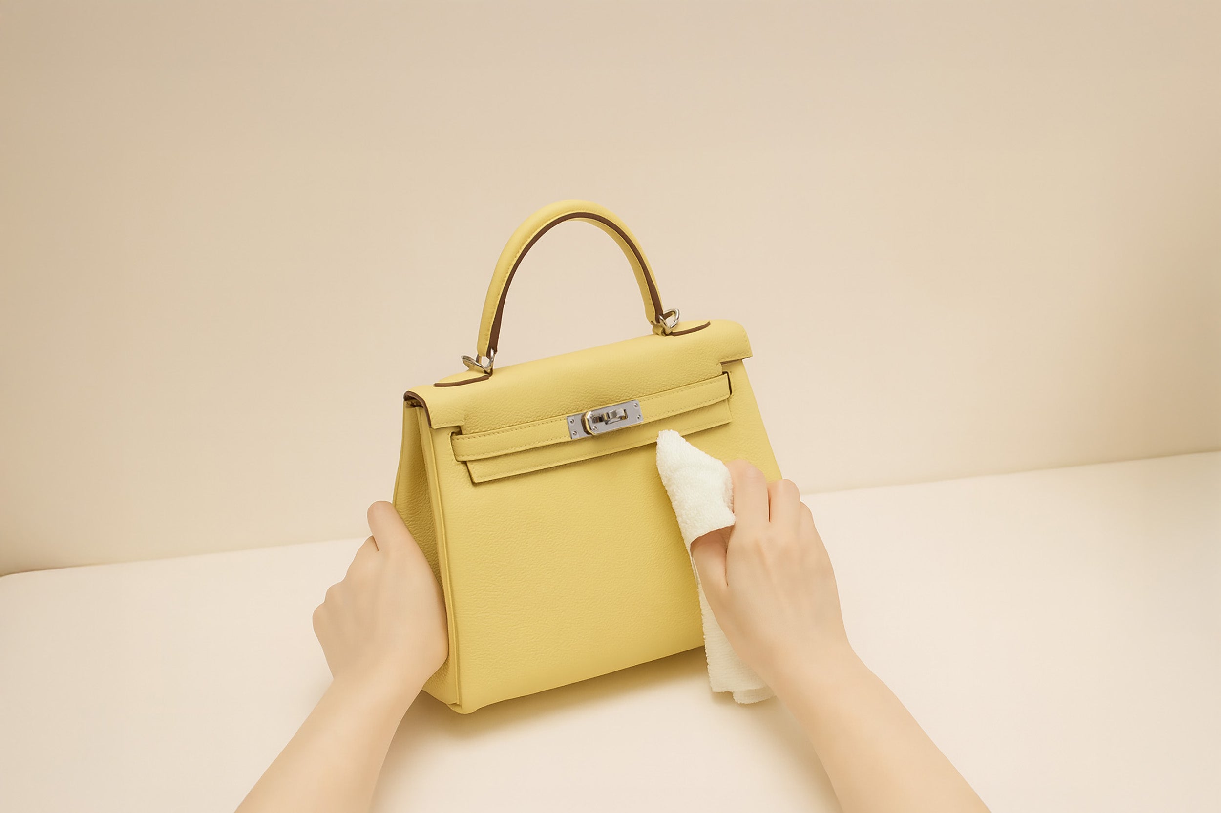 HERMES ツイリー HK-Hermes 100% Silk Yellow How to Take Care of Hermès Bags