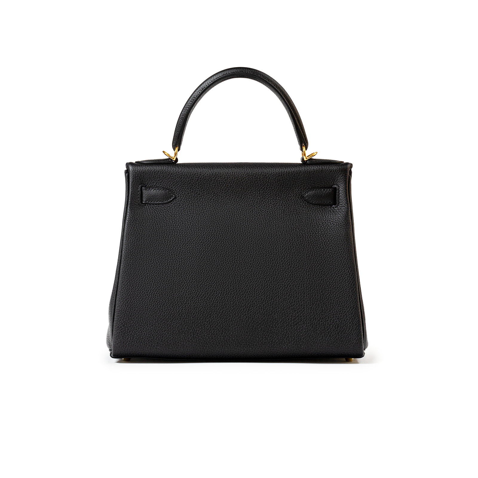 Hermès Kelly Retourne 28 Black Togo Gold Hardware