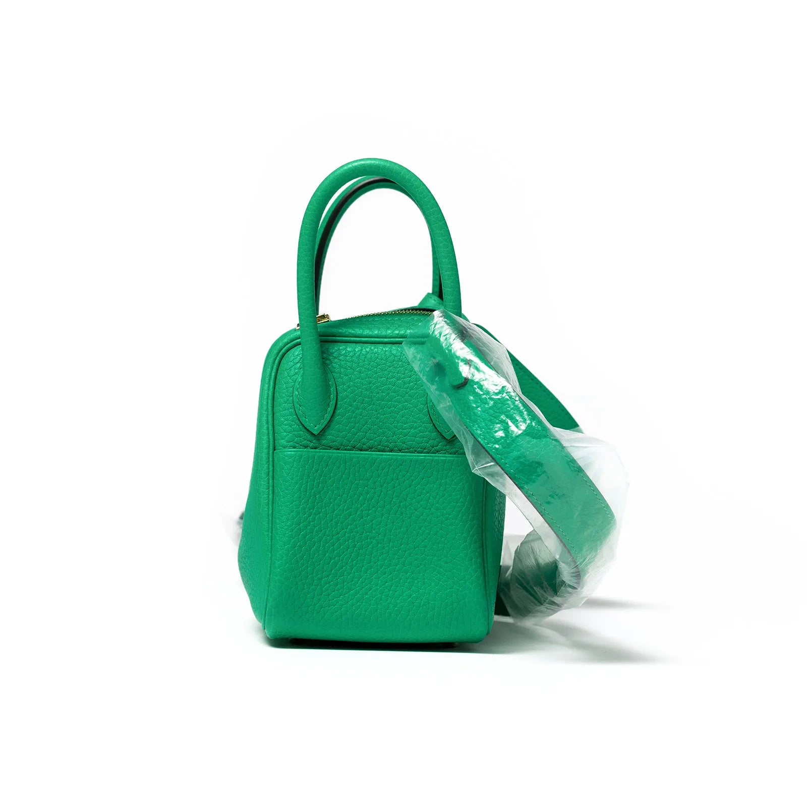 Hermès Mini Lindy I 6W Menthe Clemence Gold Hardware
