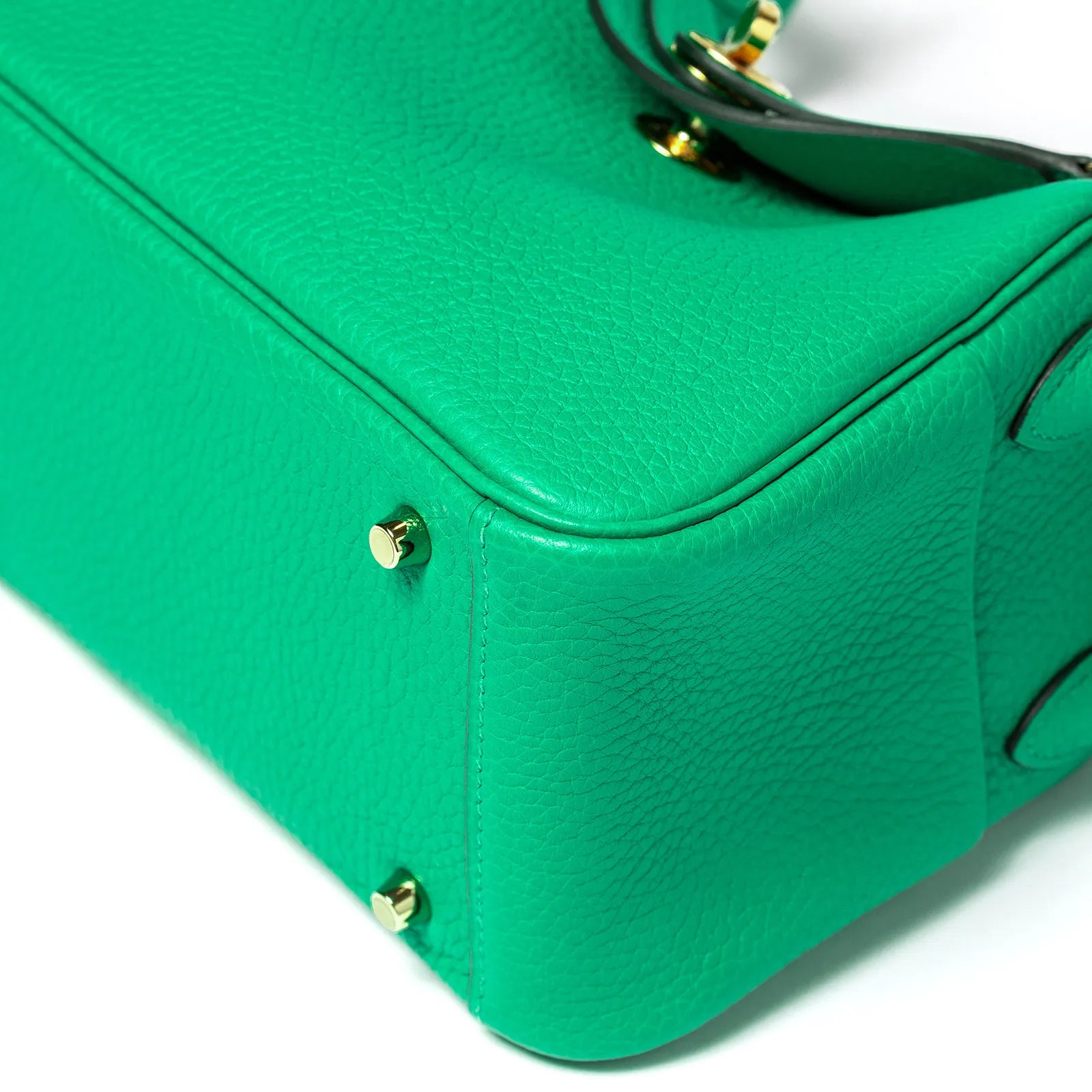 Hermès Mini Lindy I 6W Menthe Clemence Gold Hardware
