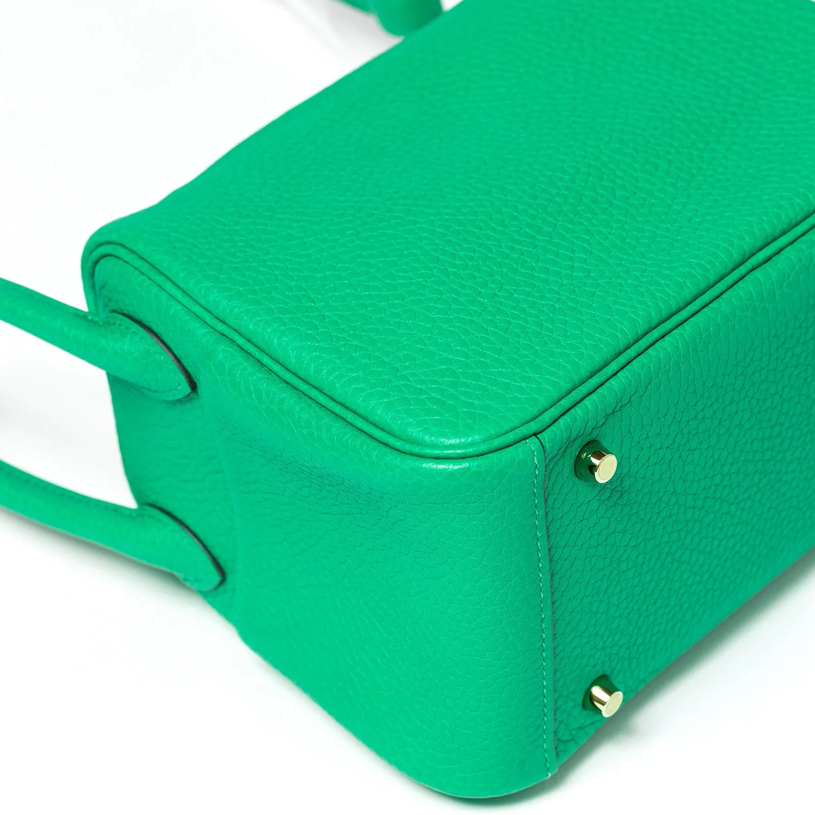 Hermès Mini Lindy I 6W Menthe Clemence Gold Hardware
