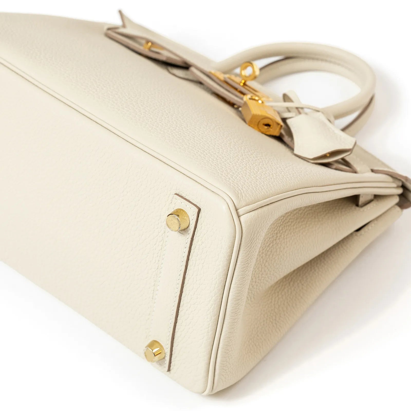Hermès Birkin 25 Craie Togo Gold Hardware