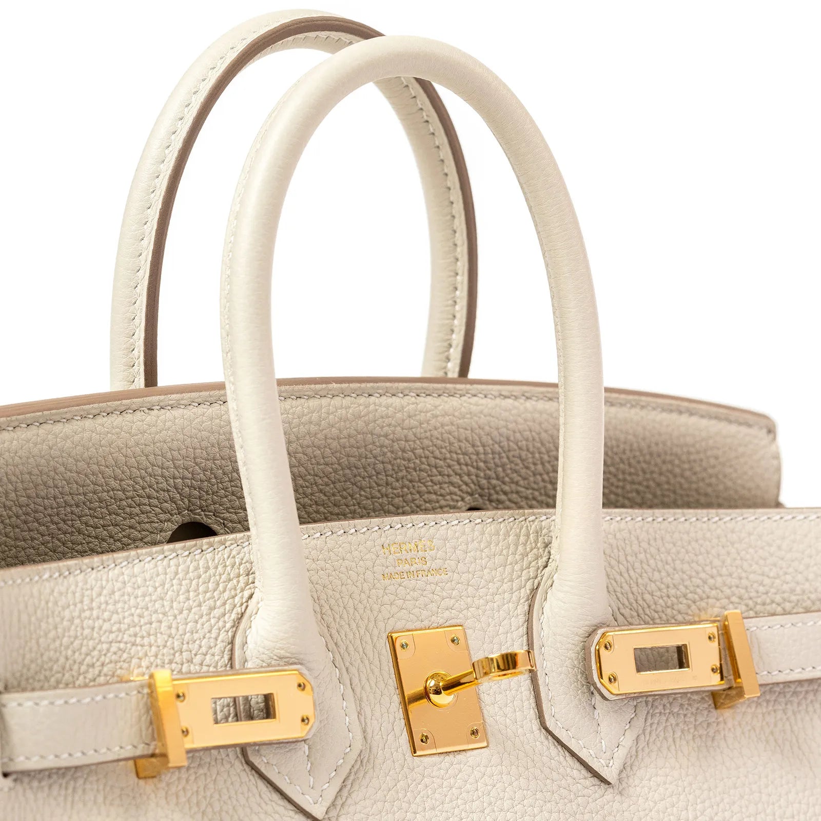 Hermès Birkin 25 Craie Togo Gold Hardware