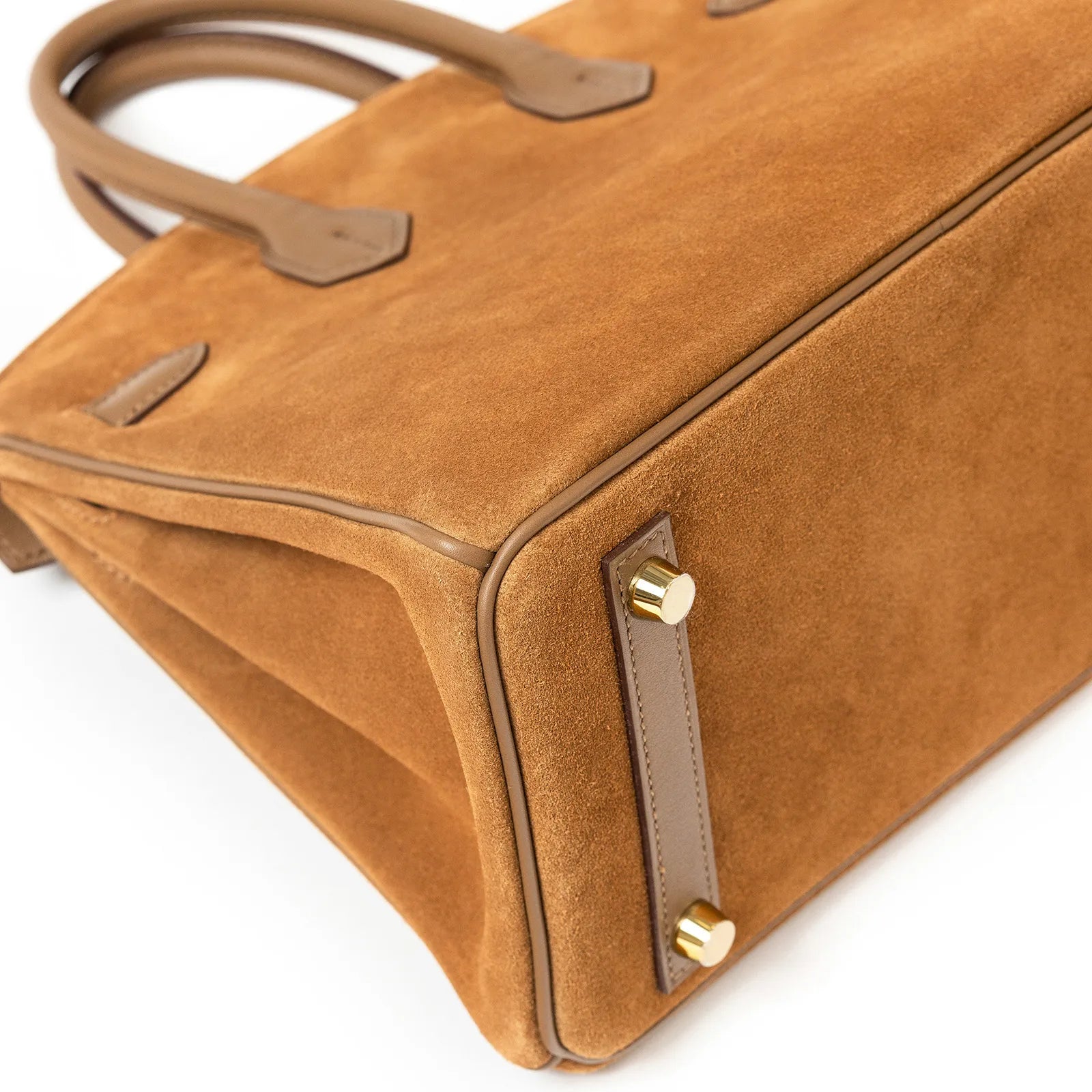 Hermès Birkin 25 Grizlly Chamois and Alezan Calf/Swift Permabrass Hardware