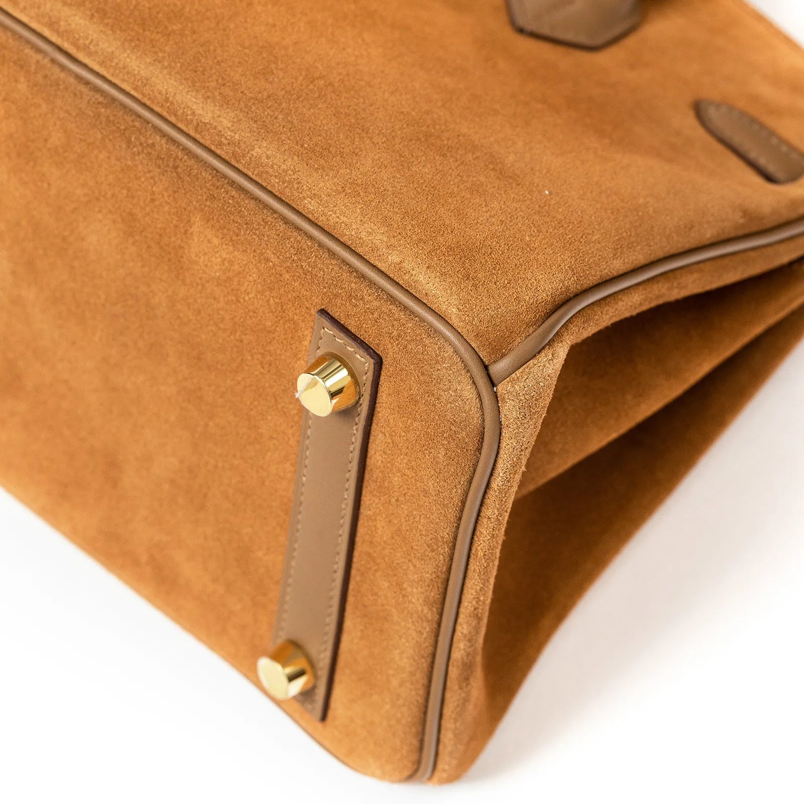Hermès Birkin 25 Grizlly Chamois and Alezan Calf/Swift Permabrass Hardware