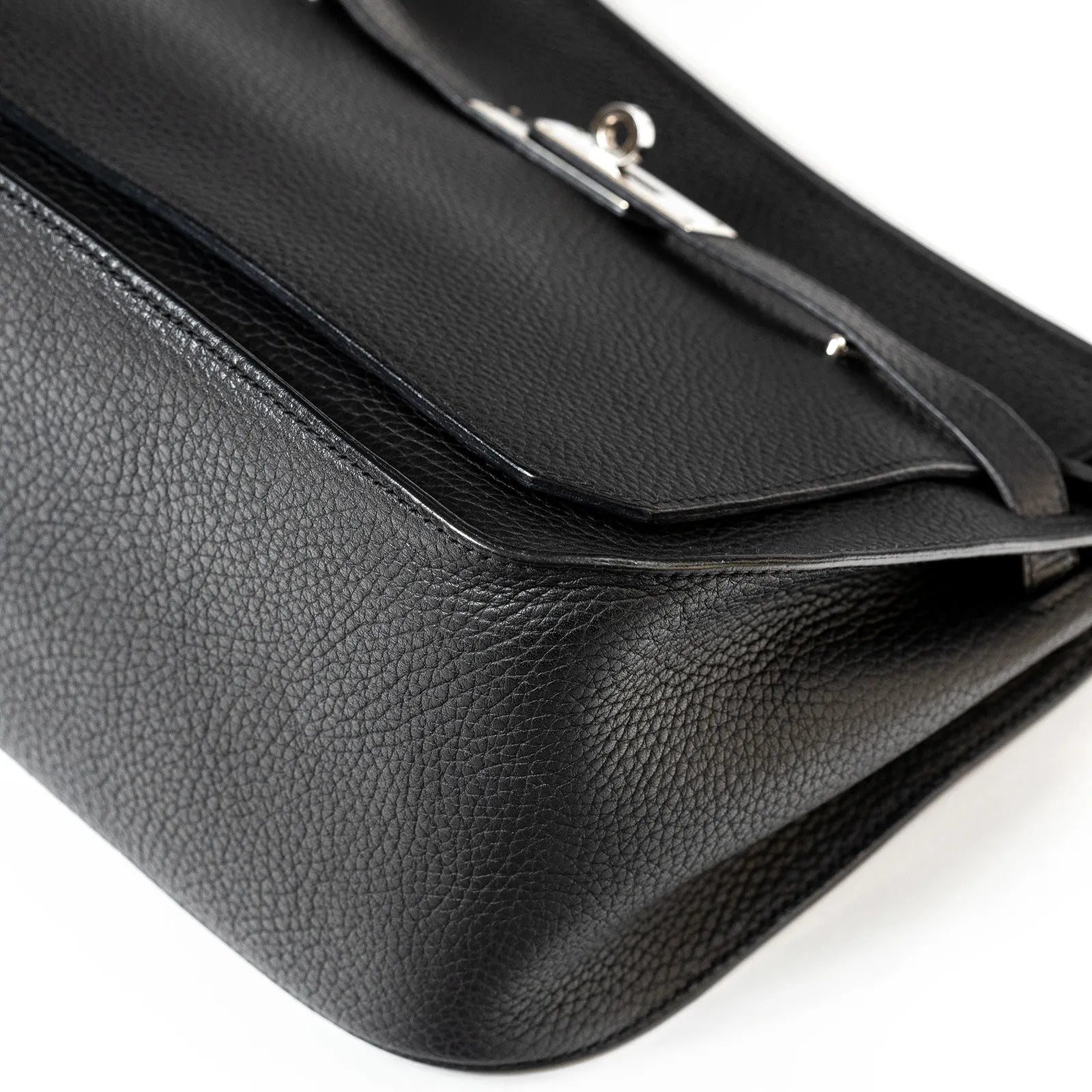 Hermès Jypsiere 28 Black Clemence Palladium Hardware